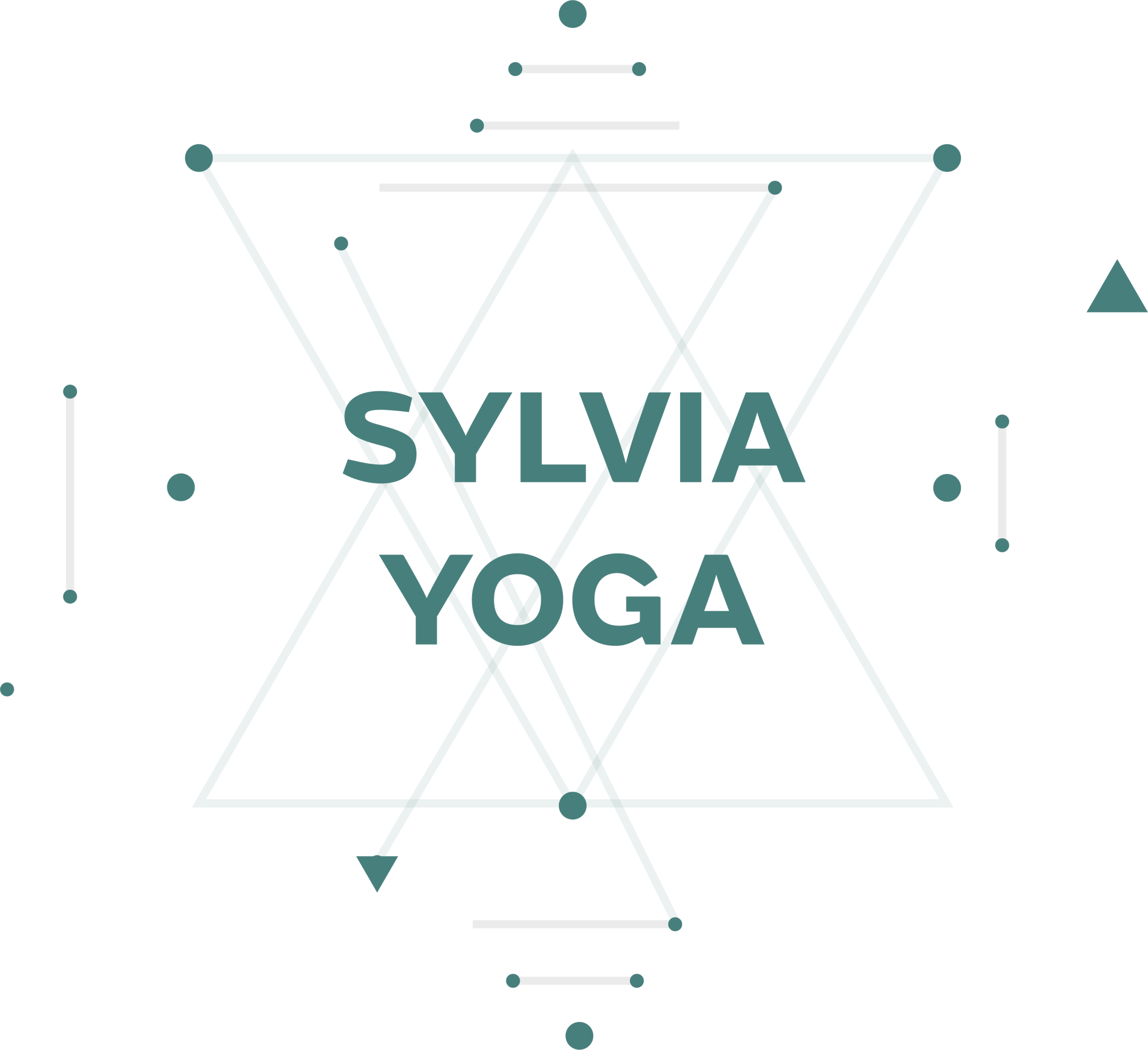 Sylvia Yoga logo design in brand colours