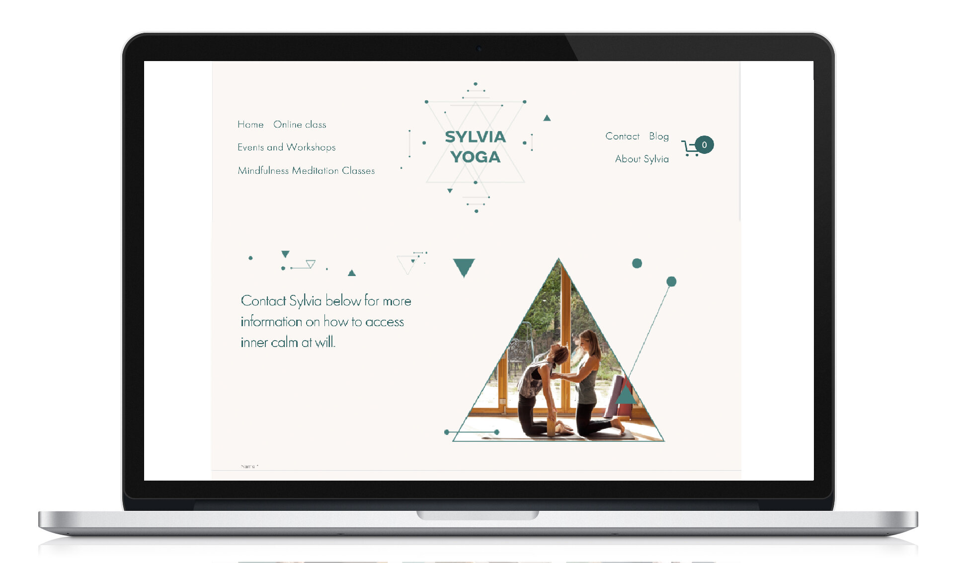 Sylvia yoga e-commerce website design and digital platform 