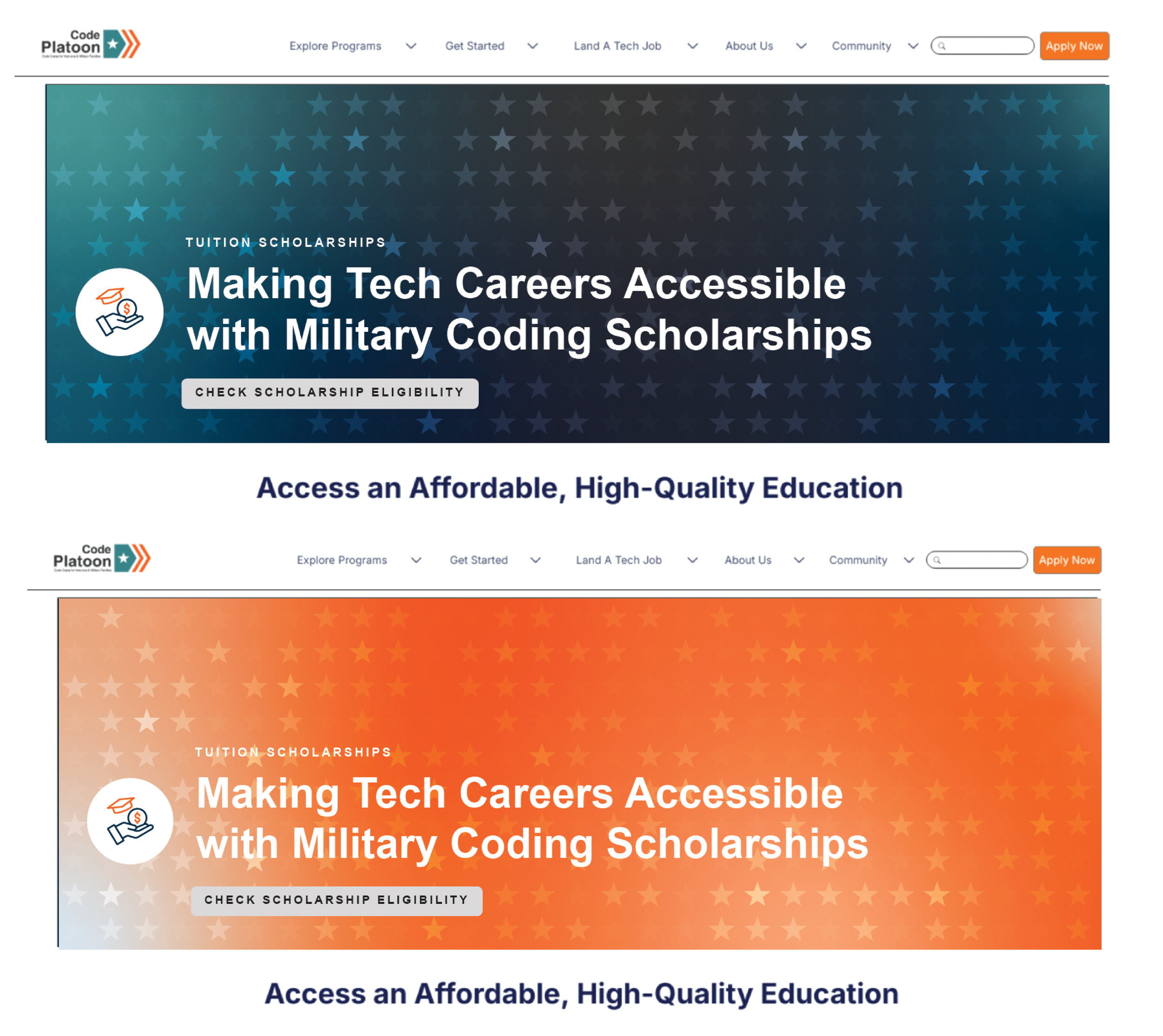 Primary Website Headers