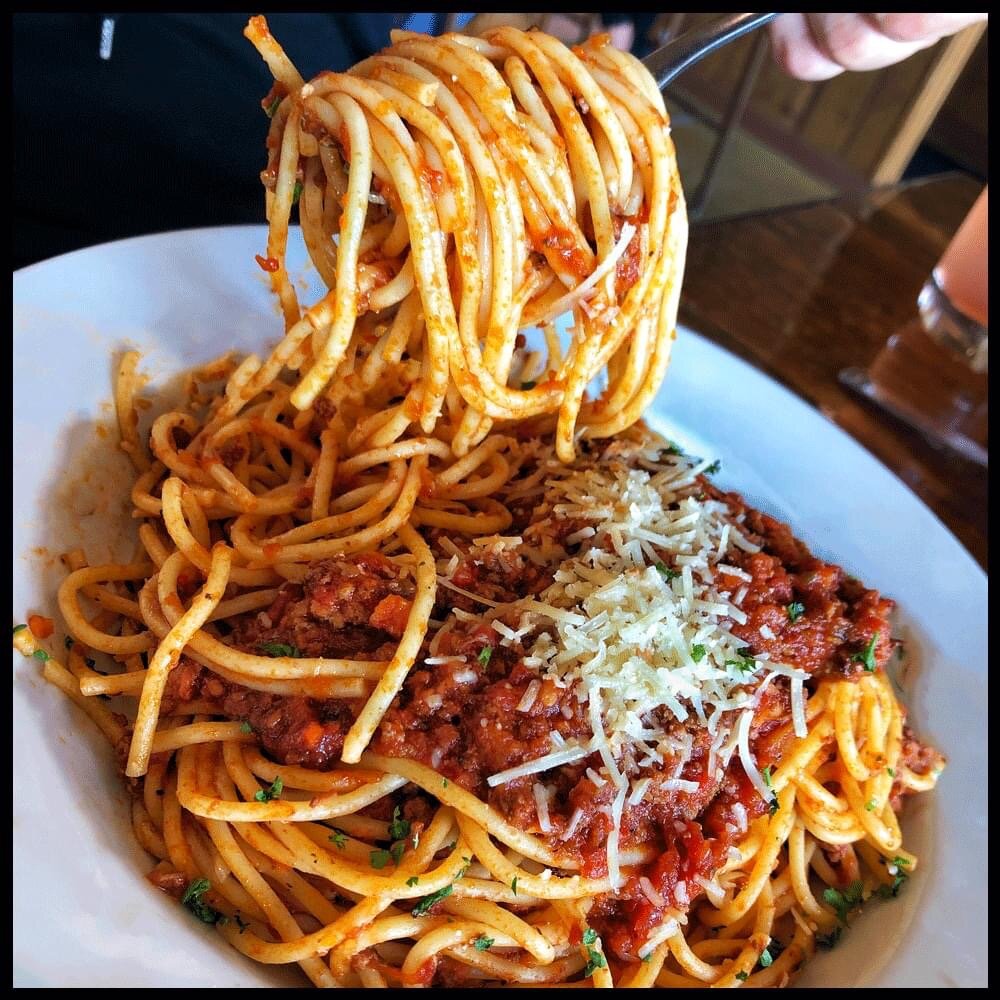 🍝 Spaghetti 🍝Tuesday is Every Tuesday @ The Hangout!!😃

Includes Choice of Spaghetti (Bolognese, Chicken Pesto, Clam Alfredo, Beef Stroganoff, and More) PLUS Salad 🥗 AND Garlic 🥖Bread!! $15.95!! Plus 1/2 OFF Bottles of 🍷Wine!!

🔗 Order now. Li