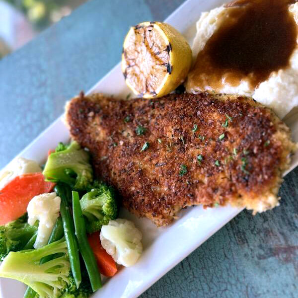 Our Saturday Night Chef Special is Panko Crusted Lemon Chicken with Veggies and Mashed Potatoes with Gravy!!

We Also Have the Best Burgers in Town Served Daily &amp; Late Night!!

🔗 Order now. Link in bio.
📍901 Ocean Ave, Seal Beach, CA 90740⁣⁣⁣⁣⁣