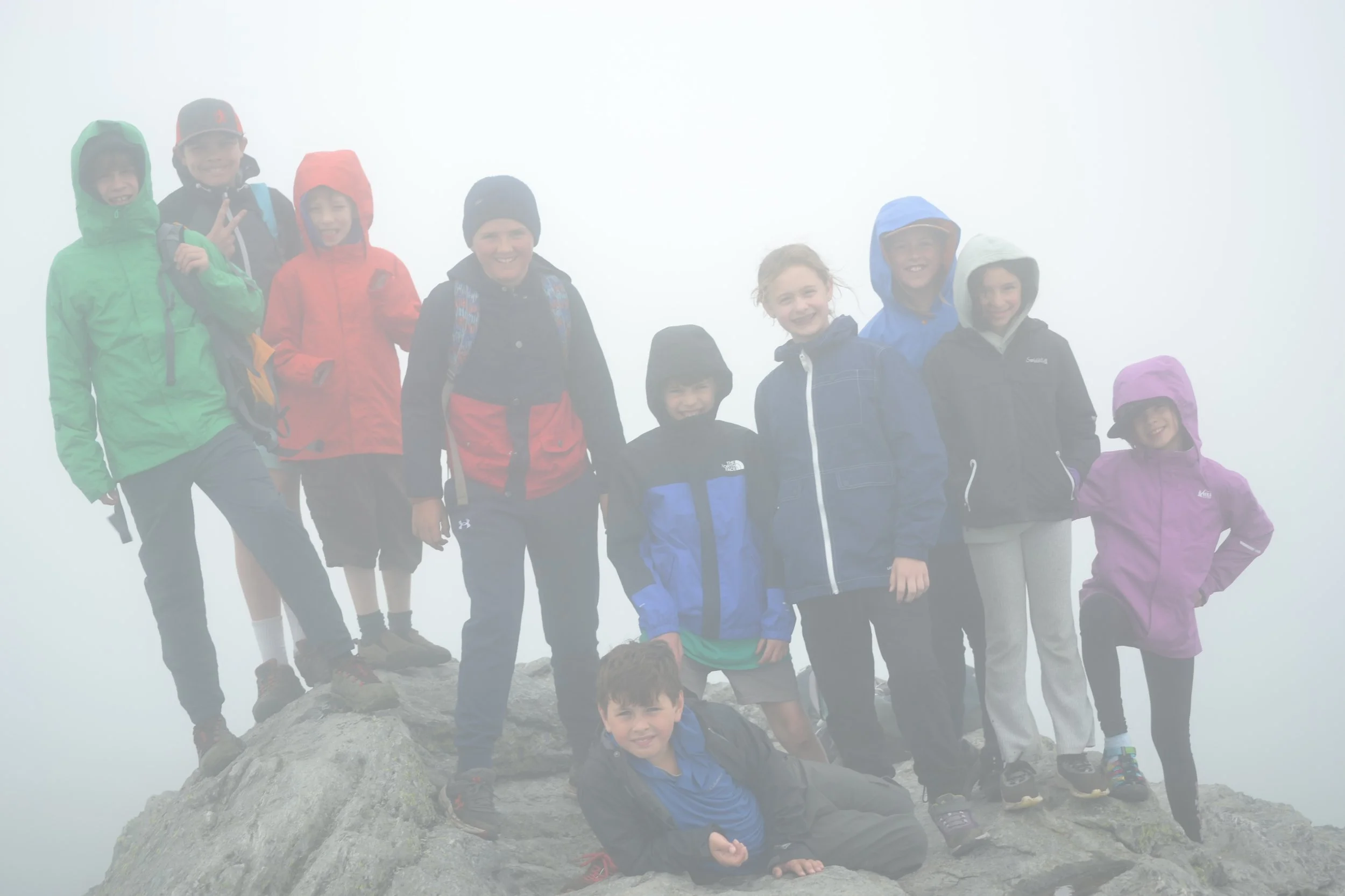 Cold, foggy summit of Camel's Hump