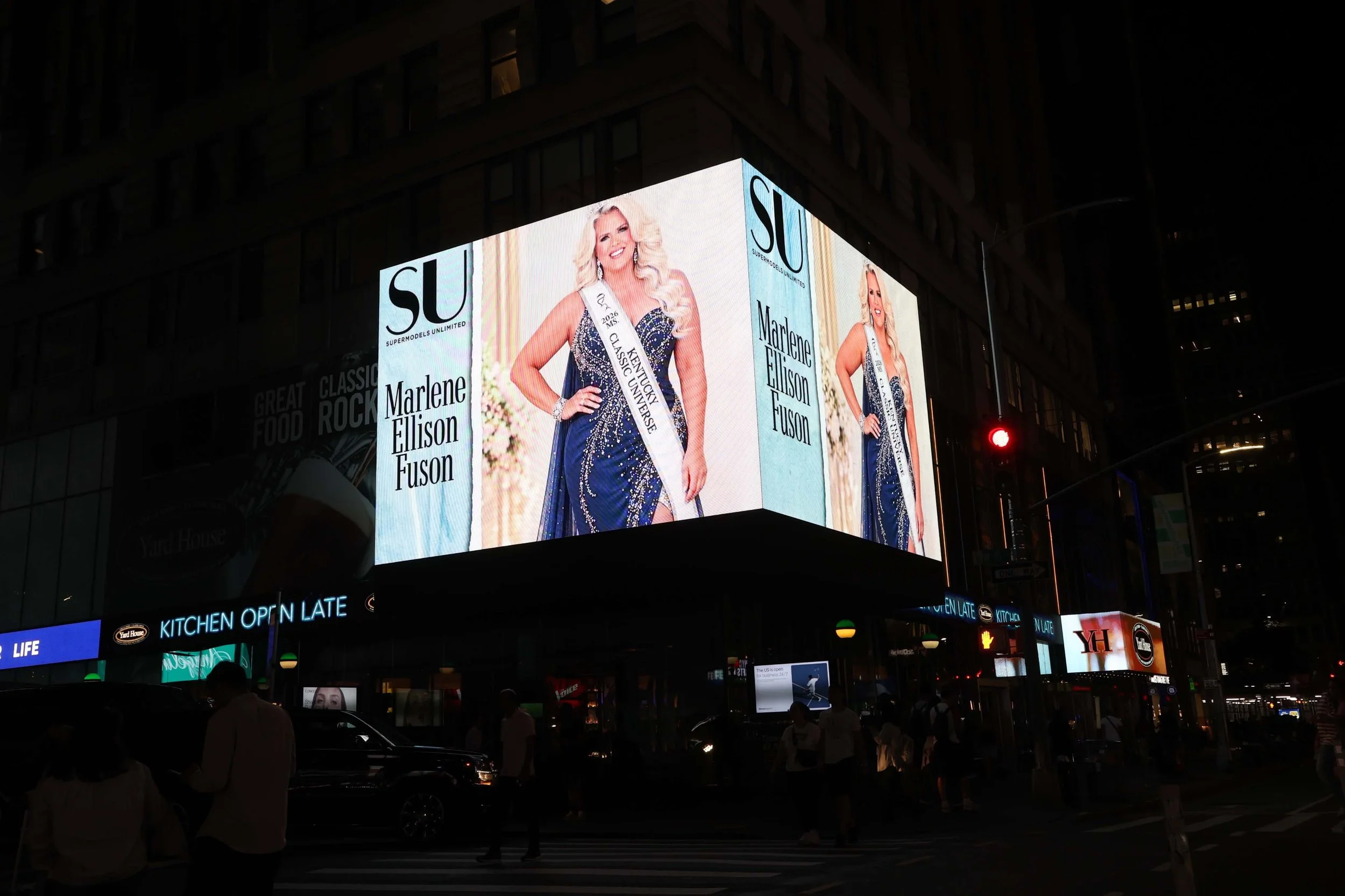 Dr. Marlene Fuson featured on a Times Square billboard