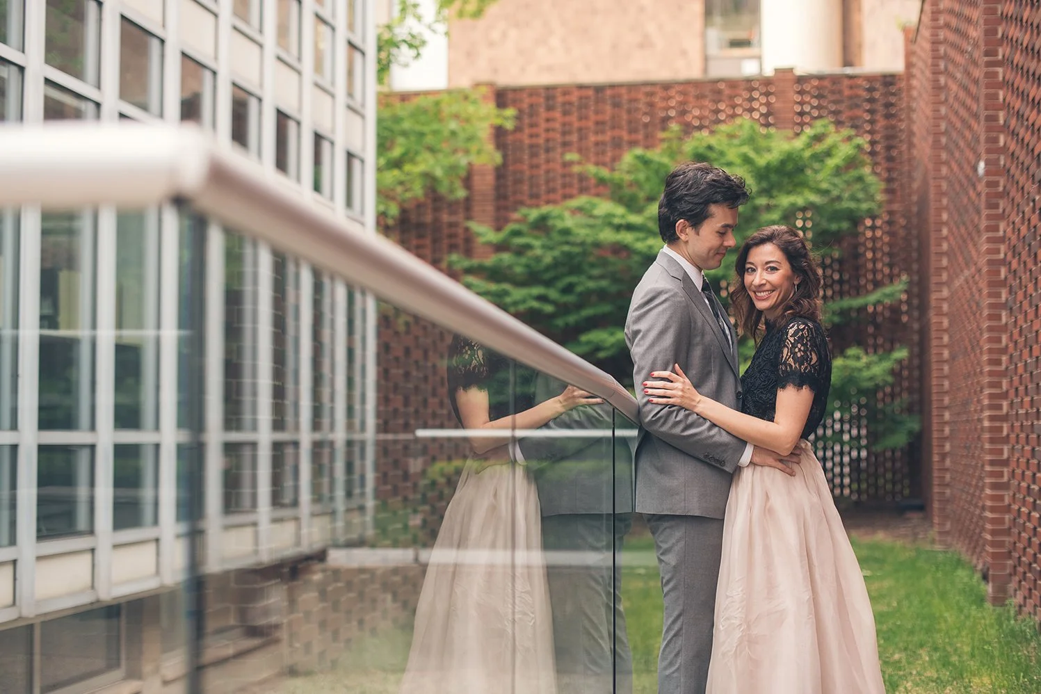 Couple captured during a Detroit engagement shoot.