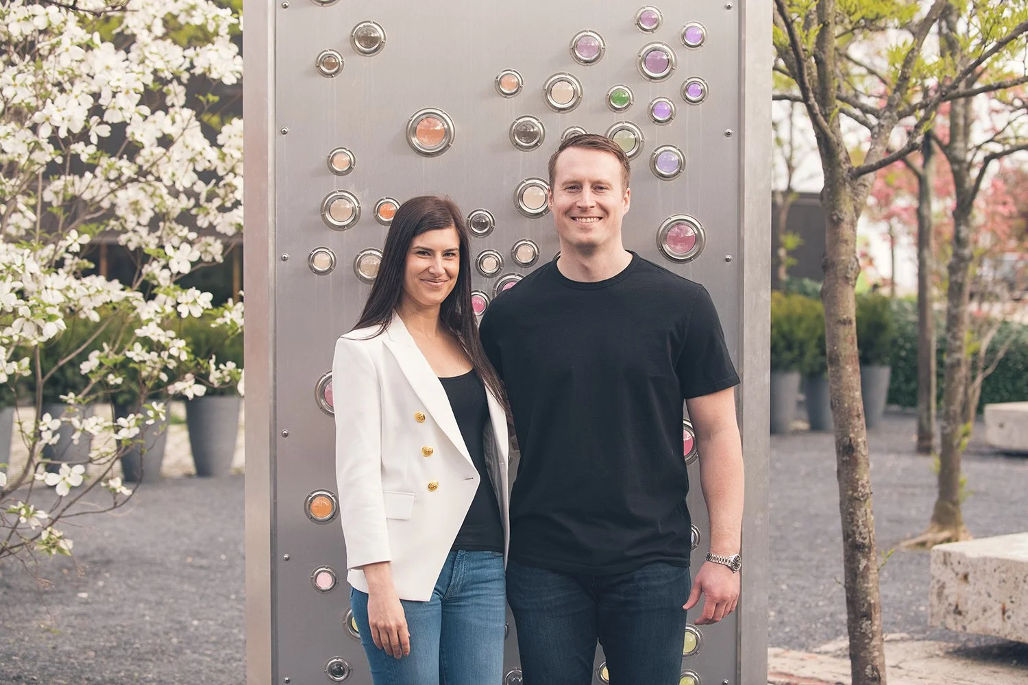 Detroit engagement session photographed in an editorial style.