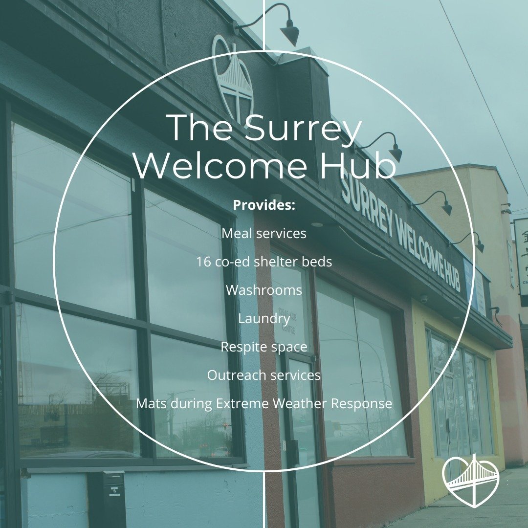 What is the Surrey Welcome Hub? 

The Surrey Welcome Hub is a community kitchen and shelter facility operated by Surrey Urban Mission Society (SUMS) and funded by the City of Surrey with the support of BC Housing. 

This facility fulfills the essenti