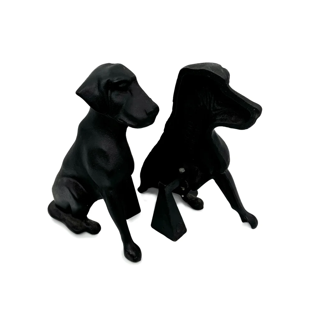 1960s Black Labrador Andirons — Metamora General