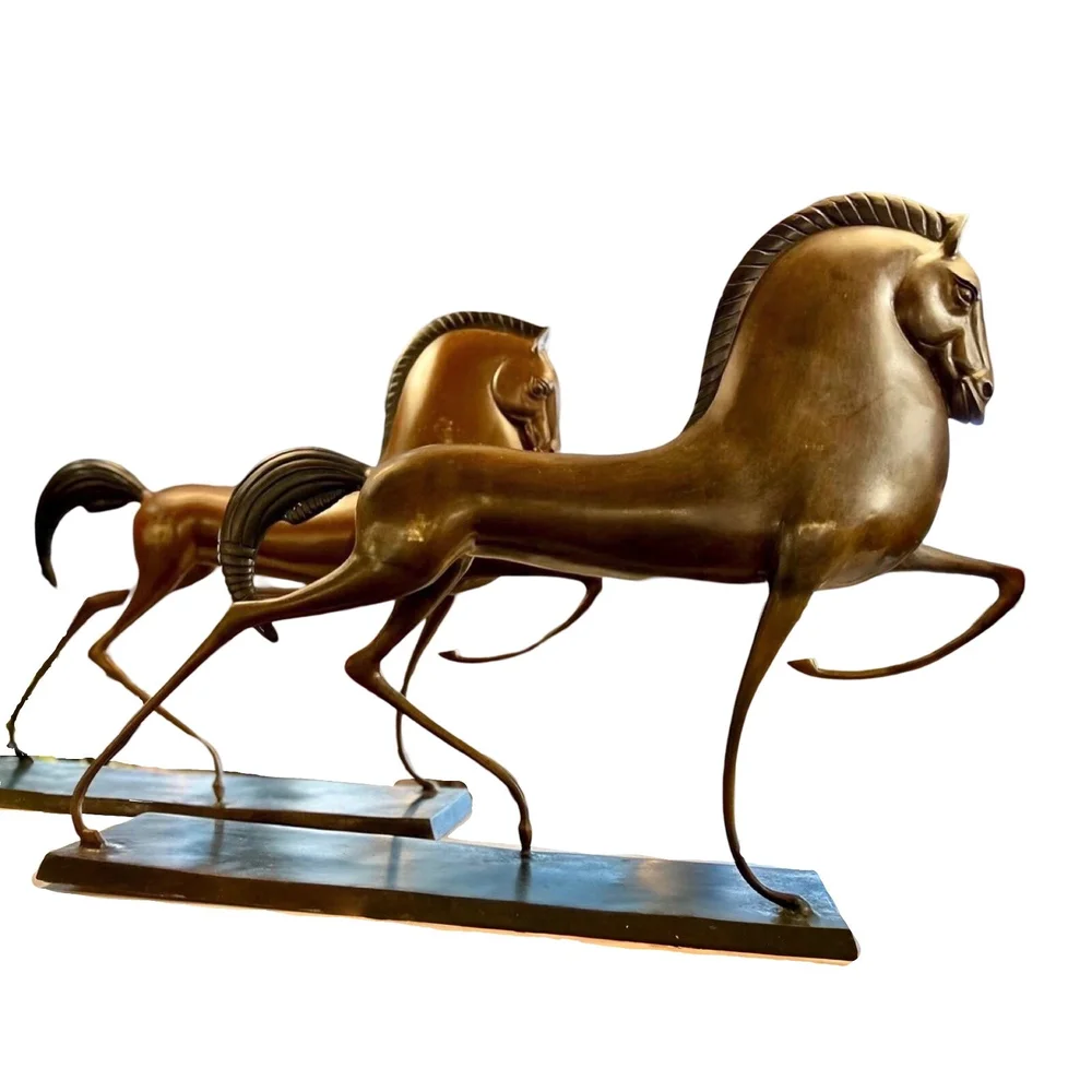 Bronze Horse Sculptures in the Style of Boris Lovet-Lorski
