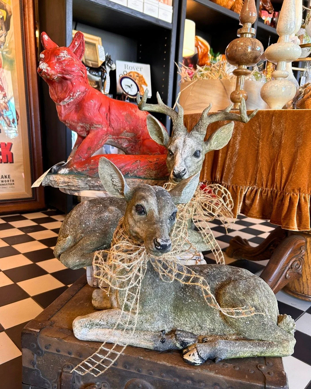 Would you take home the fox or the deer? 🦊🦌 These woodland creatures add a touch of rustic charm to any space &mdash; perfect for fall decorating but timeless enough to keep out year-round. Each piece has its own personality, from the bold red fox 