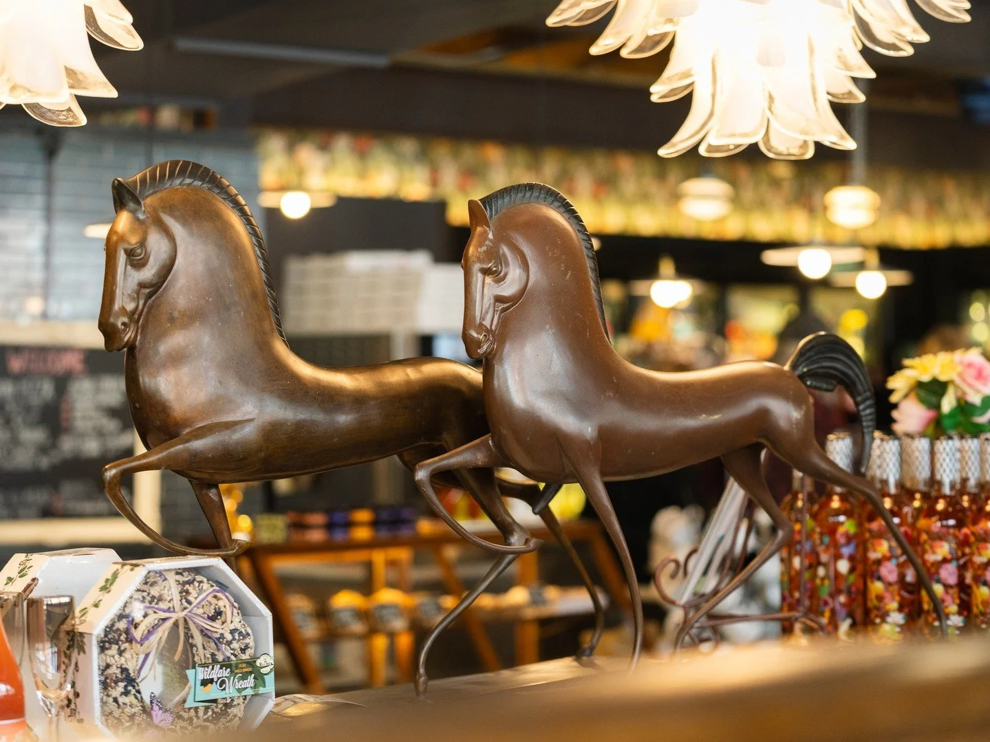 Sculptural showstoppers. These Mid-Century Modern bronze horses&mdash;crafted in the style of Boris Lovet-Lorski&mdash;bring grace, movement, and bold sophistication to any space. Dramatic in scale and rich in detail, they're available individually o
