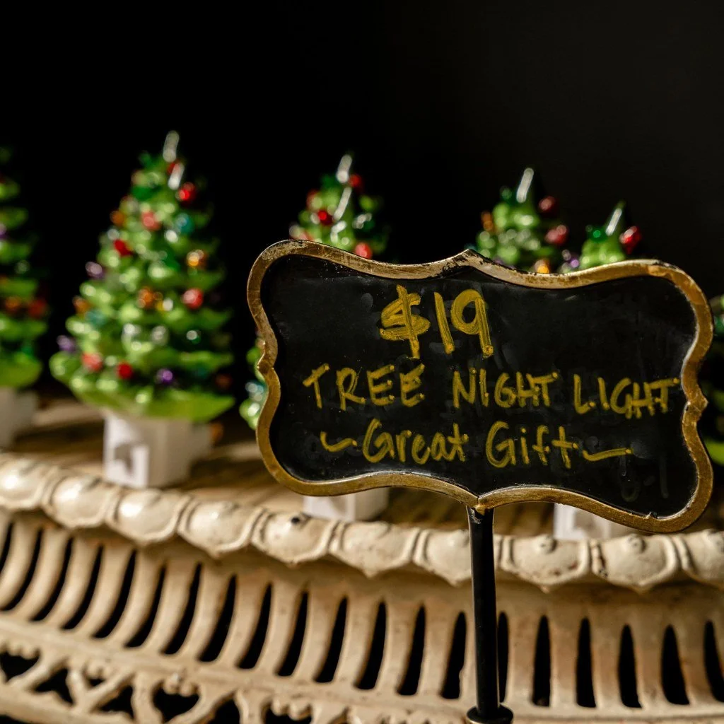 They may be new, but they harken back to Christmases past. 🌲✨ These ceramic tree night lights bring a cozy, nostalgic glow to any space &mdash; and they always sell out fast.