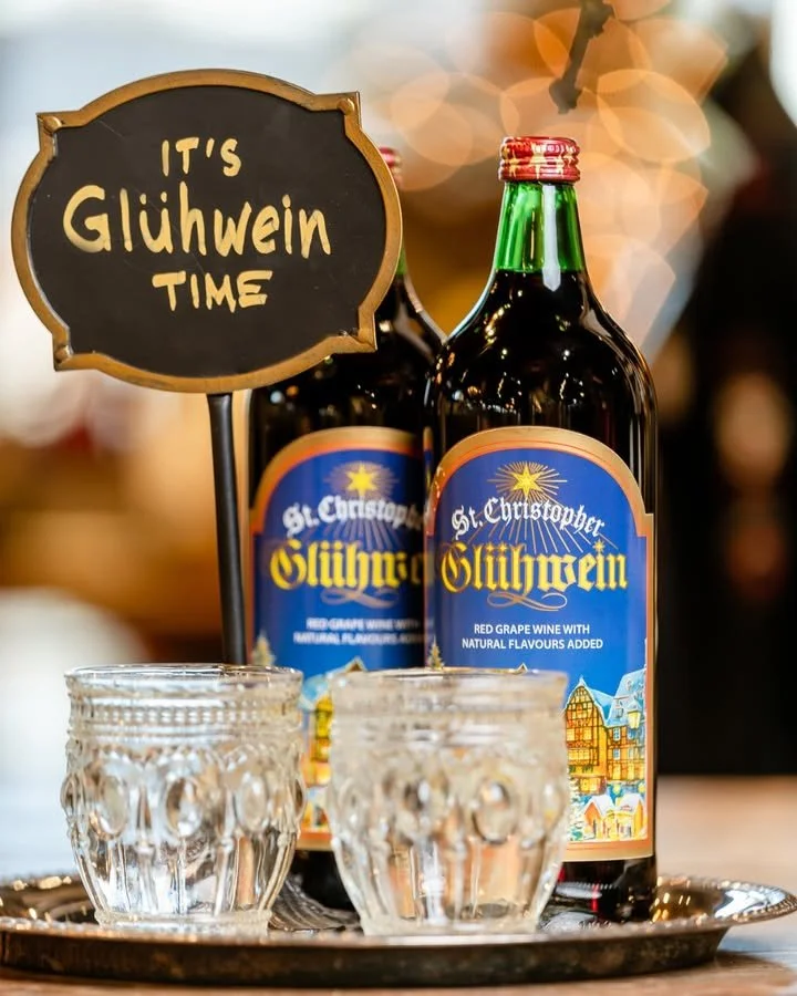 Gl&uuml;hwein season is here 🍷❄️ Buy one bottle of St. Christopher Gl&uuml;hwein, get the second &frac12; off. Perfect for Christmas Eve, holiday gatherings, or cozy nights in.