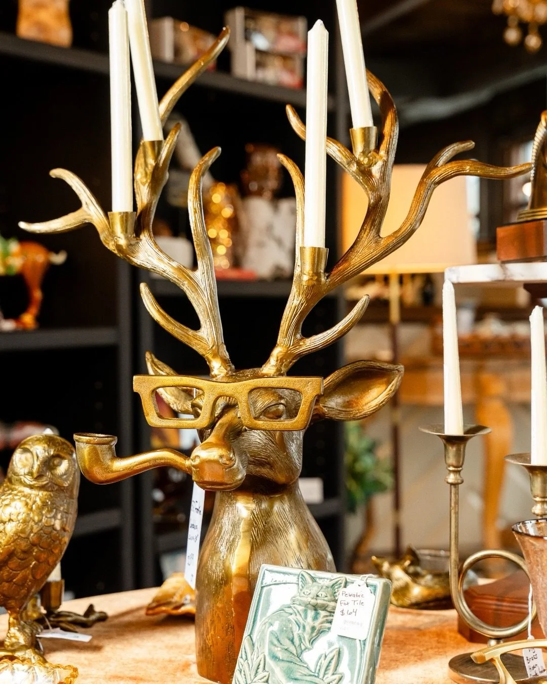 Meet the cast. 🖤 Each with their own personality, pose, and undeniable presence&mdash;these sculptural characters are equal parts art, conversation starter, and whimsical d&eacute;cor.

&bull; Frankie the Candelabra &mdash; $439
&bull; Frankie the B