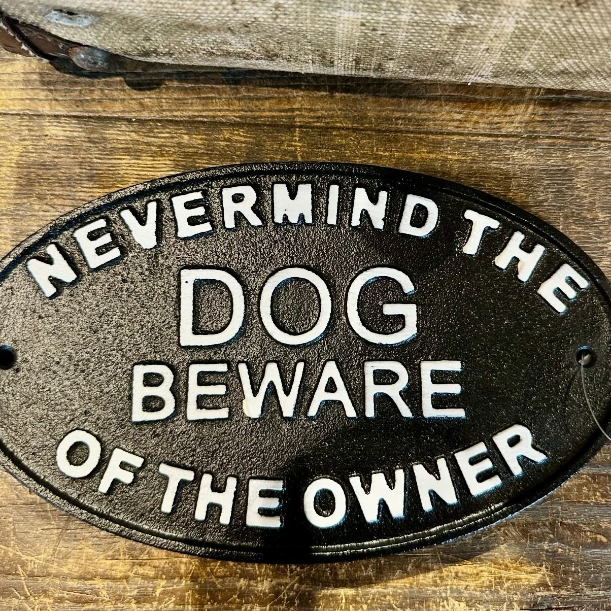 A little humor for the front, porch or garage door. These bold signs add just enough personality to let guests know what they&rsquo;re walking into. 😂