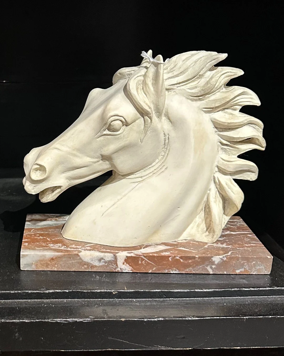 1930s Ceccanti &amp; Ruiu horse head sculpture 🇮🇹 Hand-carved with dramatic movement and detail, this striking piece captures the strength and spirit of the horse in true Art Deco fashion. The flowing mane and expressive profile are beautifully bal