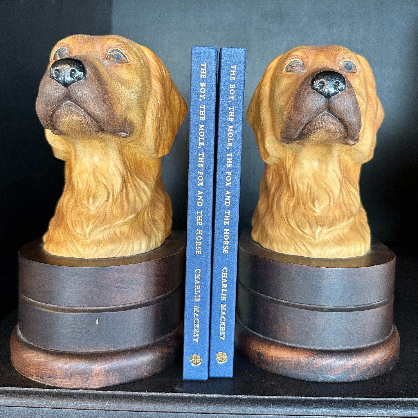 A few vintage canine treasures have found their way into Metamora General, including a charming corgi oil painting, classic dog silhouette artwork in ornate frames, and a handsome pair of golden retriever bookends.

Whether you're decorating a cozy r