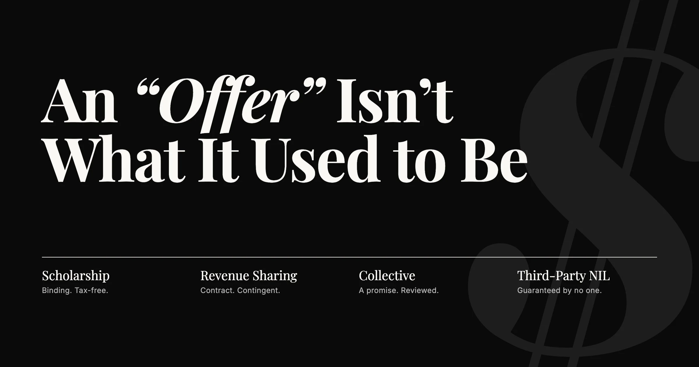 An 'Offer' Isn't What It Used to Be