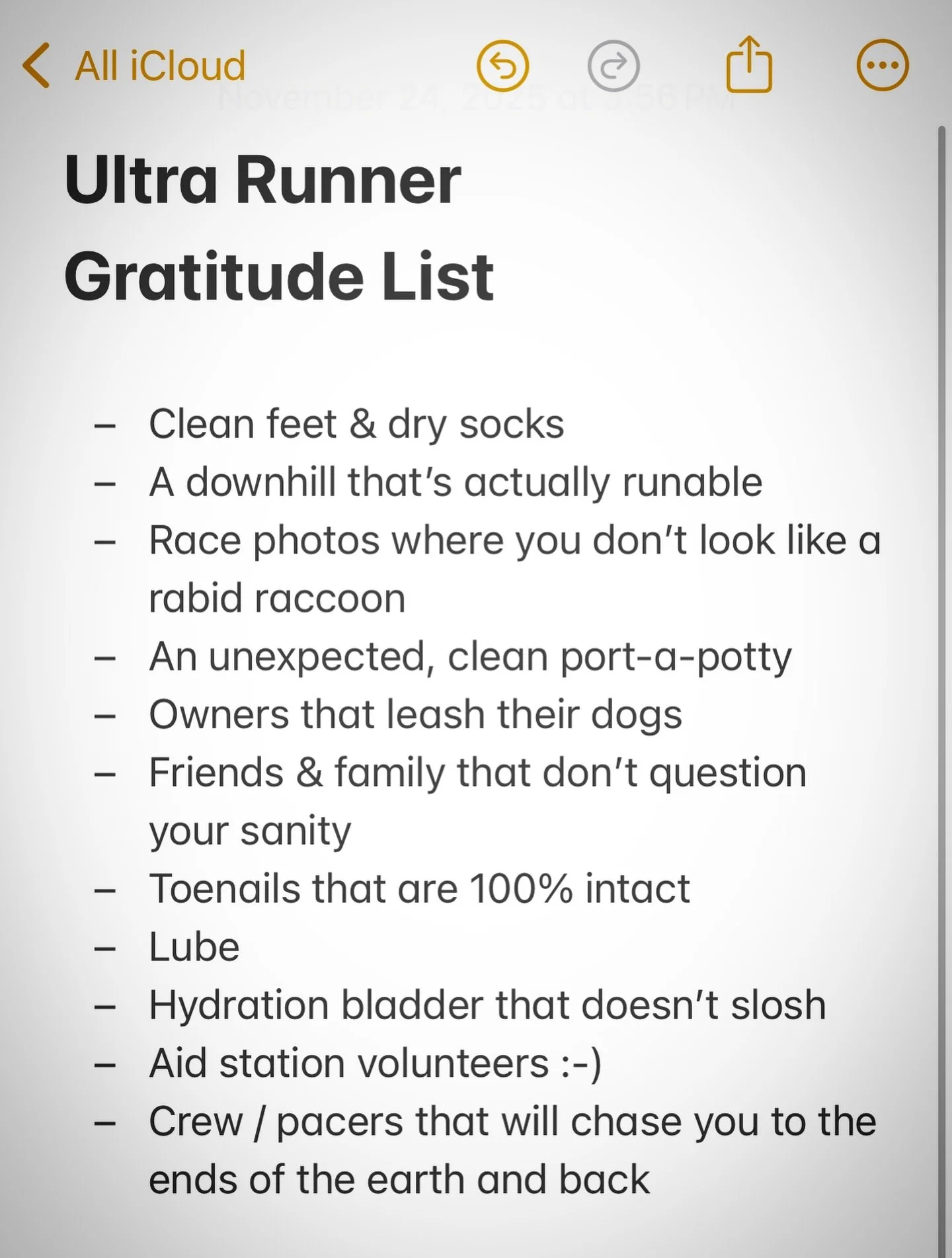 Just a few things that I&rsquo;m grateful for today (and every day)! 

What am I missing?

Tell me what ULTRA RUNNING thing(s) you are grateful for below 👇🏼 

😎