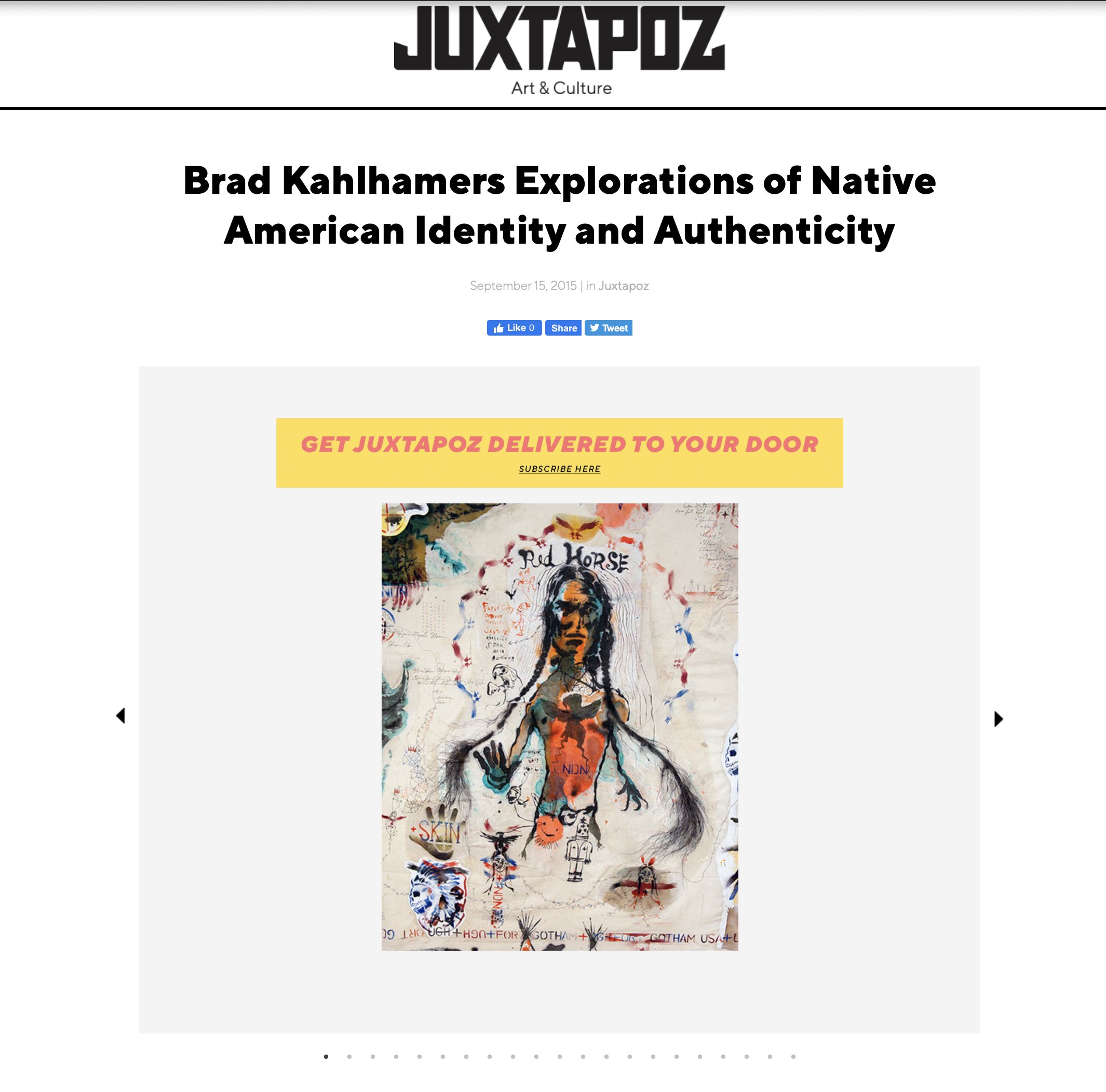Juxtapoz: Brad Kahlhamers Explorations of Native American Identity and Authenticity 