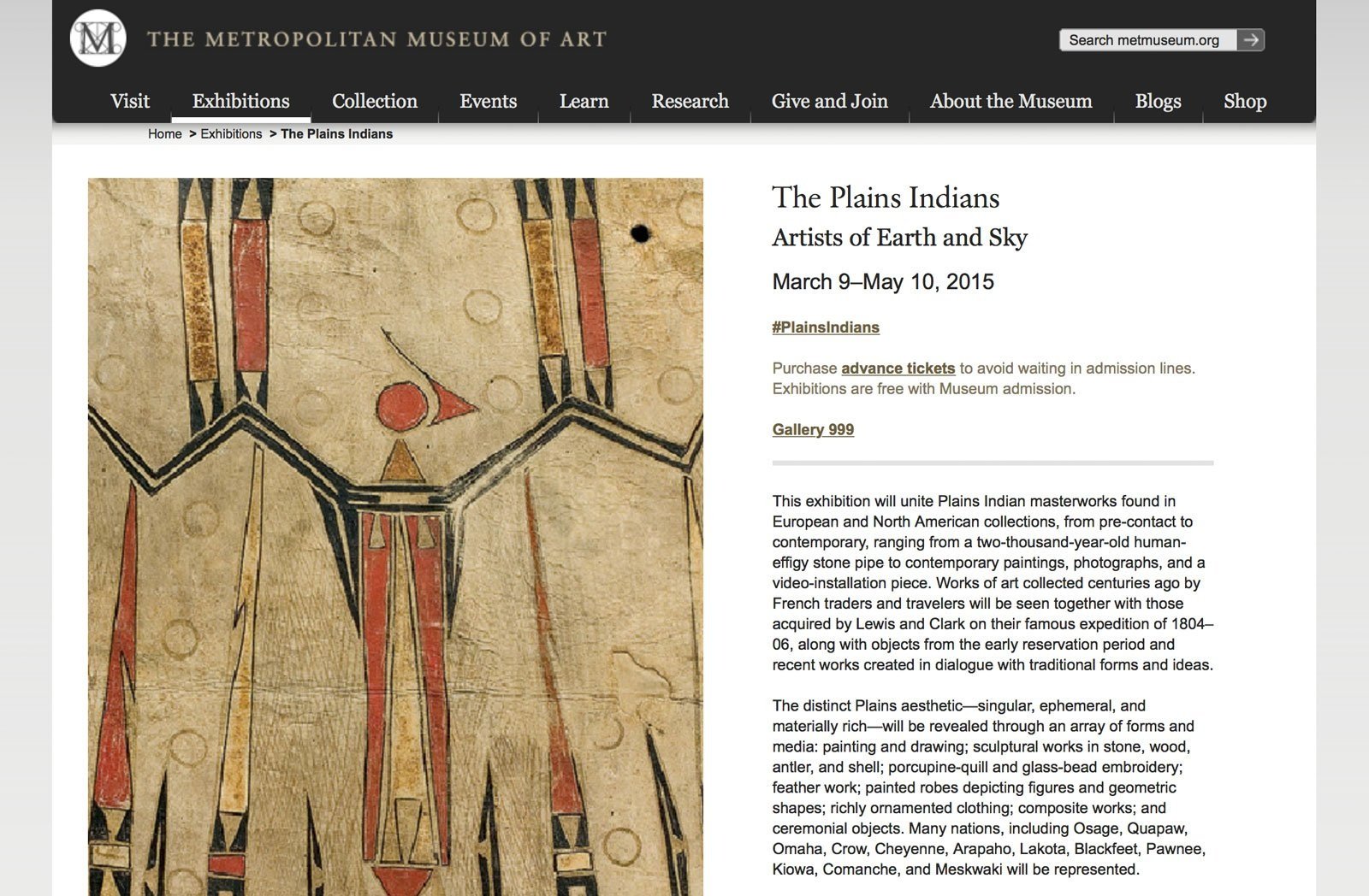 The Plains Indians: Artists of Earth and Sky Metropolitan Museum of Art