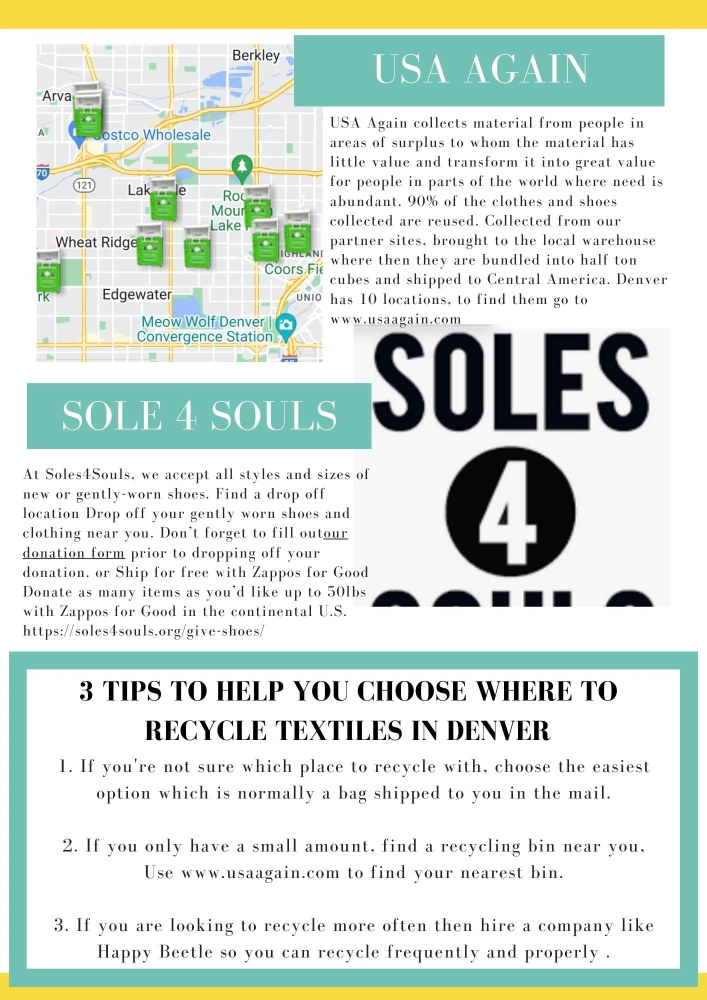 5 DENVER SPOTS THAT WILL HELP YOU RECYCLE TEXTILES! — Happy Organized