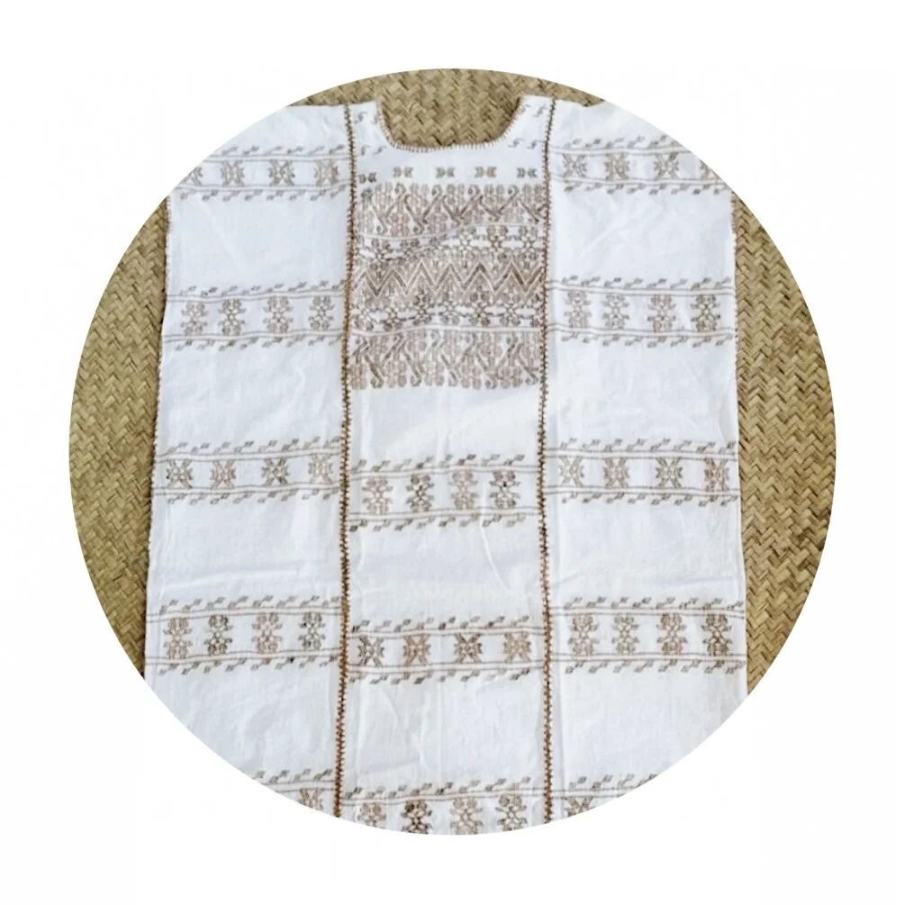 Amuzgo - vestido blanco