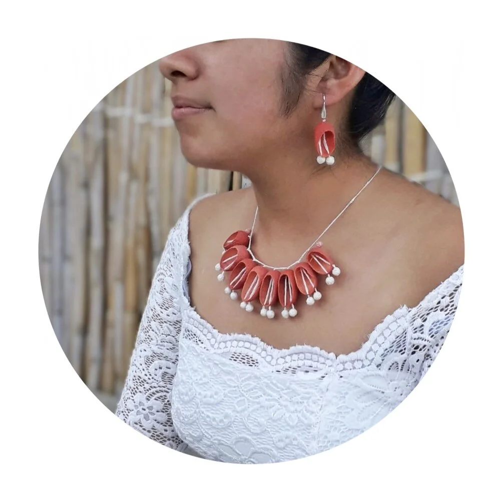 esmave - collar + aretes ANTURIOS