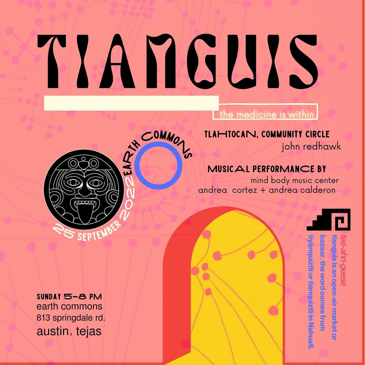 &iexcl; ayo ! mark your calendarios because TIANGUIS is back at @earthcommons on 25/SEP, 5-8PM. Our theme is &quot;the medicine is within&quot;, true to the ethos of earthcommons and @ritual_union_ @corazonverdeyerbas @santos.suerte 's specialised an