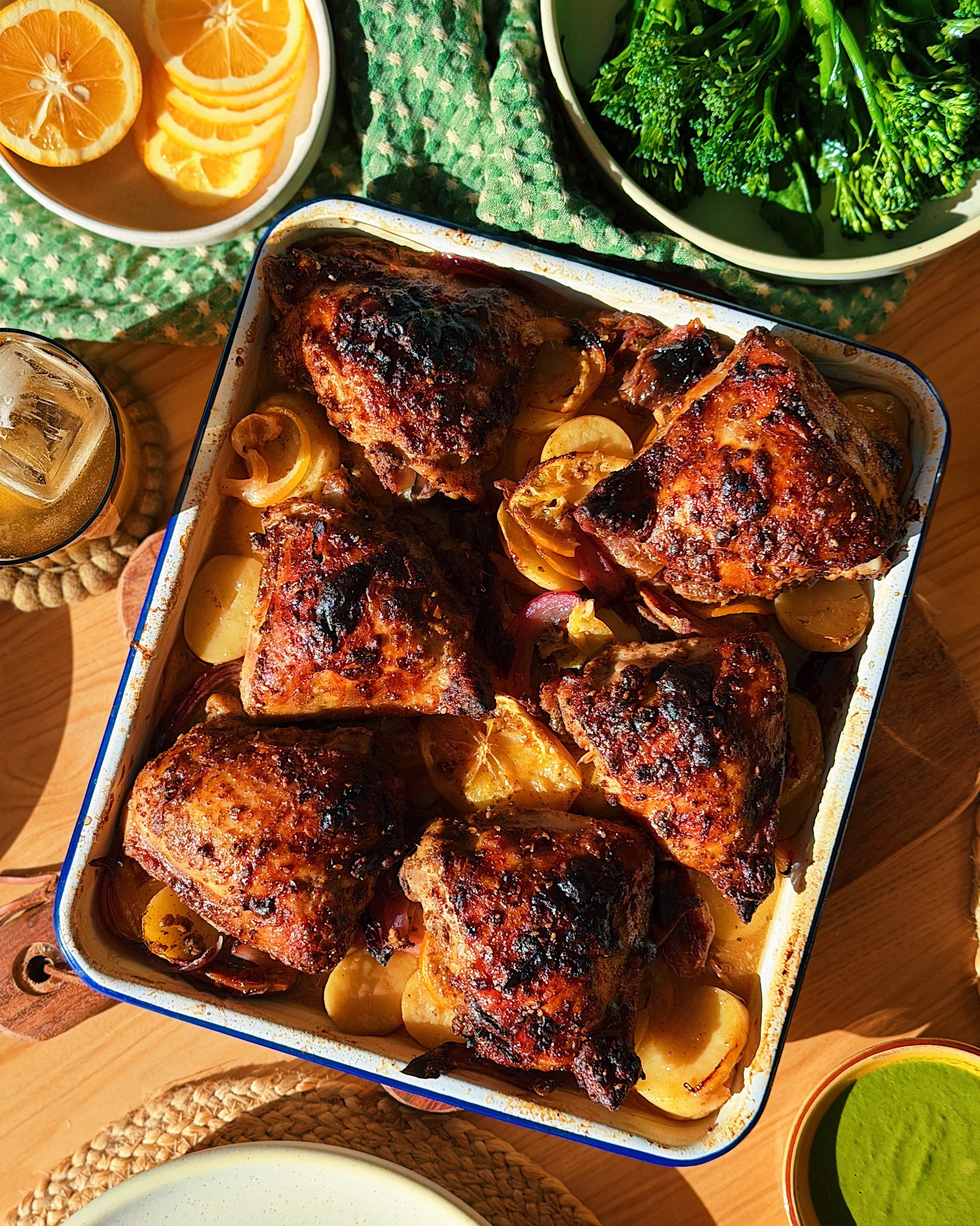 Za’atar + Lemon Chicken Tray Bake