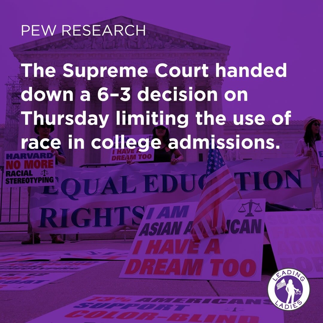 The Supreme Court handed down a 6-3 decision on Thursday limiting the use of race in college admissions. The case, Students for Fair Admissions v. Harvard, challenged Harvard University's admissions policies. Chief Justice John Roberts, writing for t