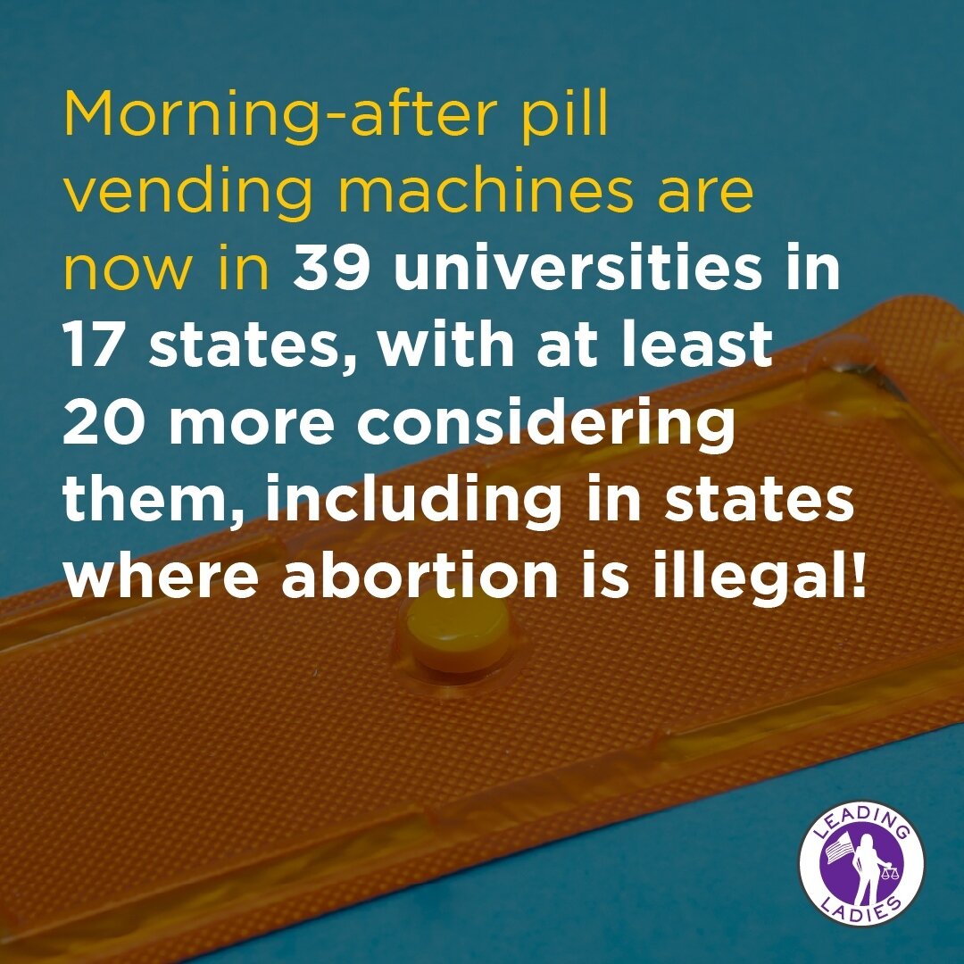 Morning-after pill vending machines are now in 39 universities in 17 states, with at least 20 more considering them, including in states where abortion is illegal!⁠
⁠
Find out what your school or alma mater is doing. Here&rsquo;s how to get one on th