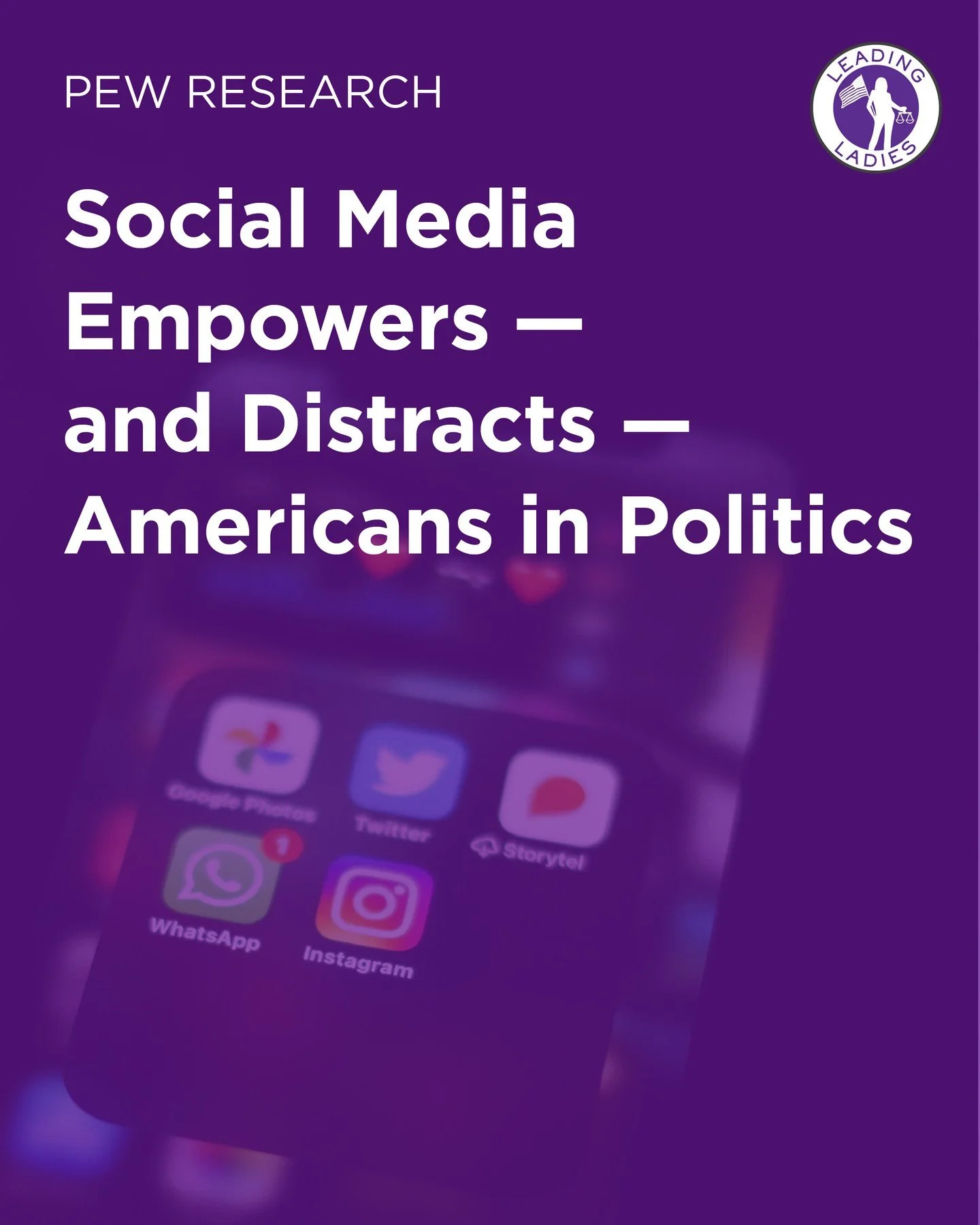 ✨ Social media gives a voice to the voiceless.⁠
⚠️ Social media also makes us feel like we&rsquo;re changing the world&hellip; when maybe we aren&rsquo;t.⁠
⁠
According to new data from Pew Research, Americans see both sides of the story:⁠
&bull; 69% 