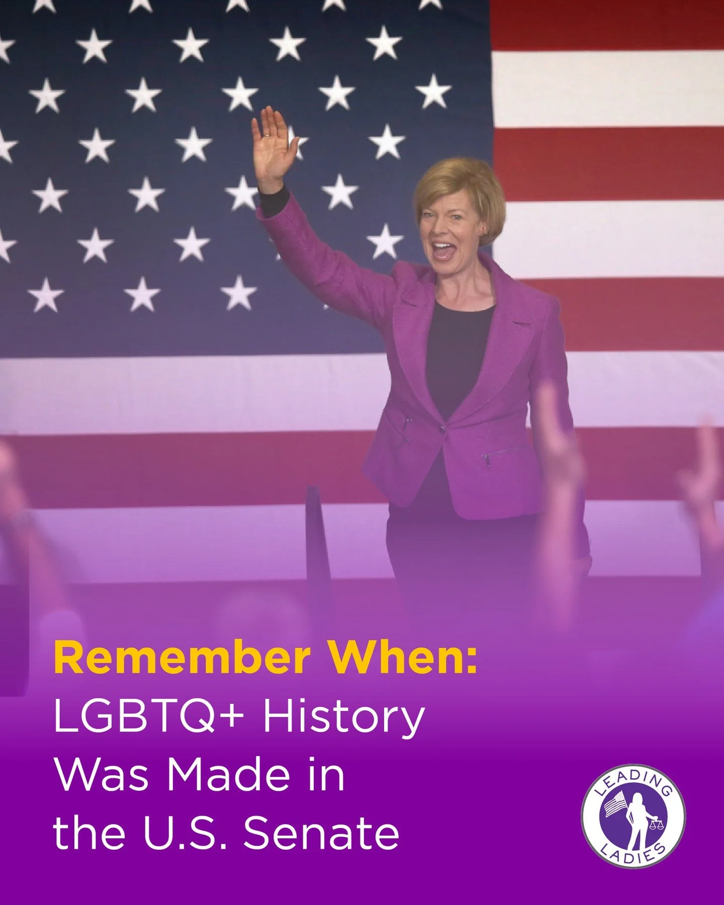 On November 6, 2012, Wisconsin voters made history &mdash; and progress.⁠
⁠
That day, Tammy Baldwin became the first openly gay person ever elected to the U.S. Senate.⁠
⁠
Baldwin had already broken barriers in 1998, becoming the first openly LGBTQ+ w