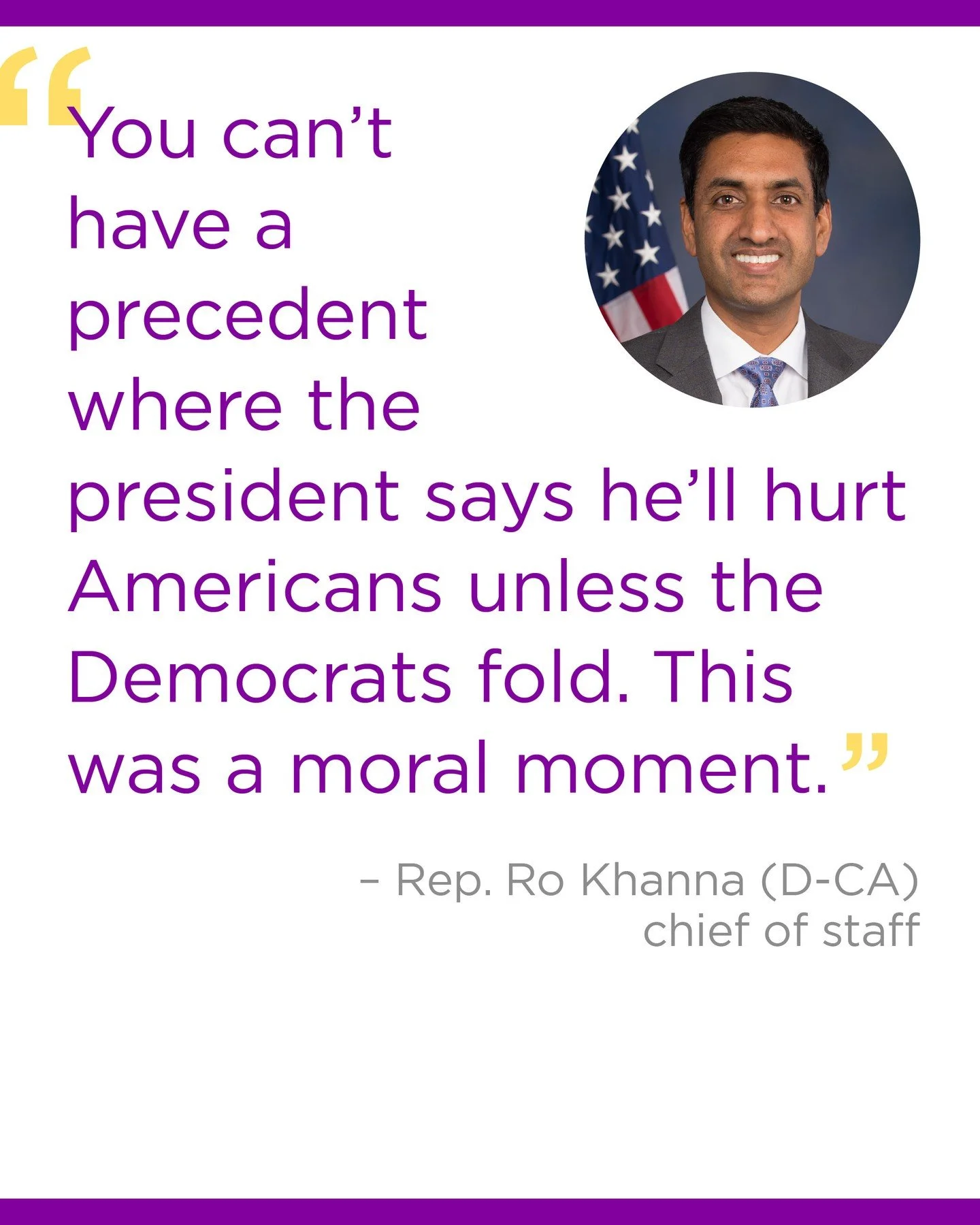 On Face the Nation, Rep. Ro Khanna laid bare the moral stakes of the recent shutdown. When a president is willing to weaponize hunger, health care, and human suffering to force political surrender, the stakes are no longer procedural &mdash; they are