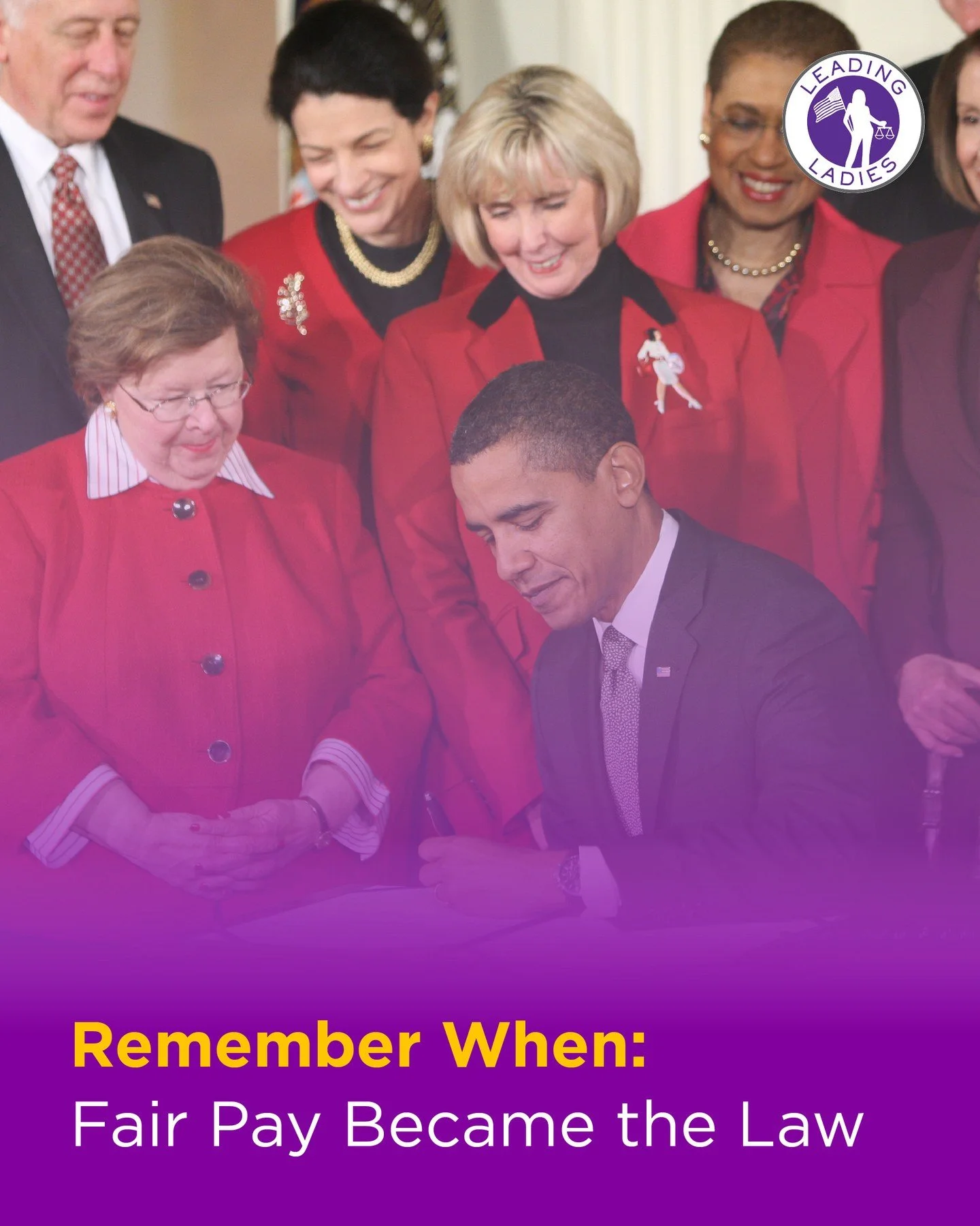 Remember when fairness finally caught up with the truth.⁠
⁠
On January 29, 2009, the Lilly Ledbetter Fair Pay Act was signed into law, marking a turning point in the fight for workplace equality. It was the first bill signed by President Barack Obama
