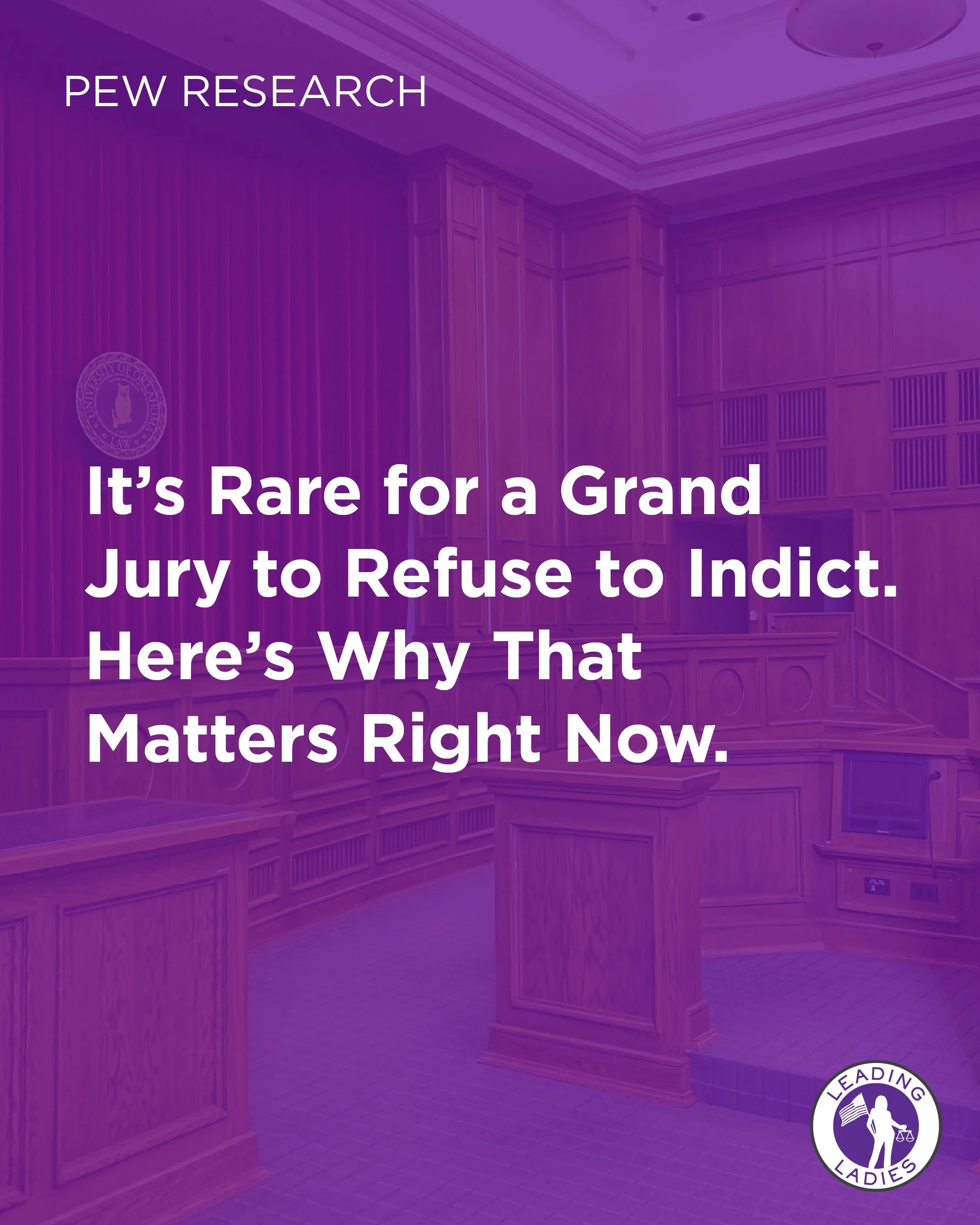 Pew Research: It's Rare for a Grand Jury to Refuse to Indict. Here's Why That Matters Right Now.