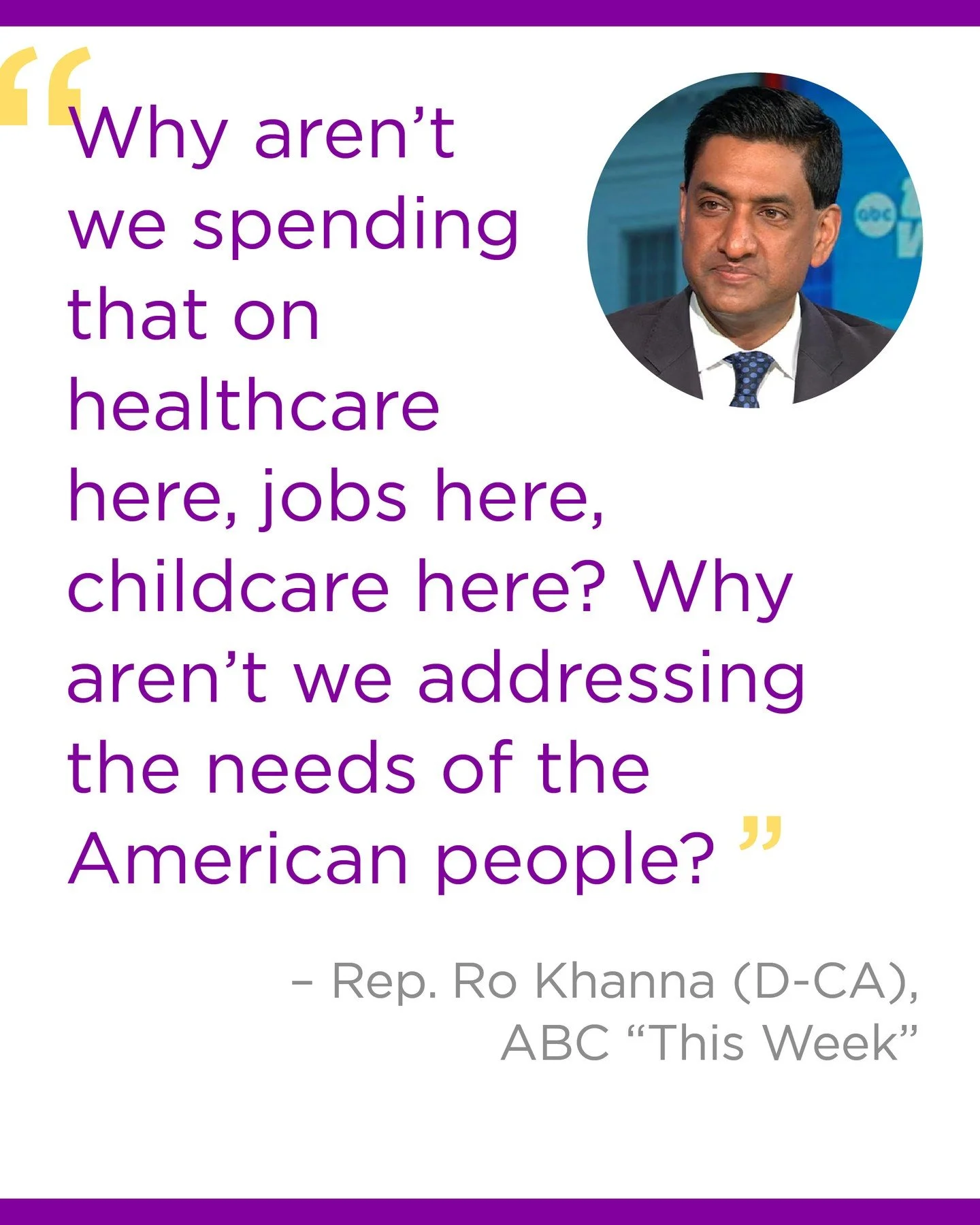 Why Aren't We Spending That on Healthcare and Childcare?⁠
⁠
Seven weeks into a war launched without a vote of Congress, Americans are paying more at the pump, more at the grocery store, and watching the national debt climb. The question Congressman R