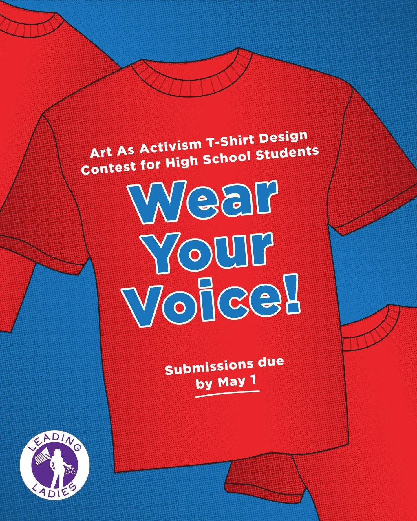 The deadline for the 2026 Art as Activism T-Shirt Design Contest for High School Students is tomorrow, May 1!⁠
⁠
What if a t-shirt could change minds? Inspire your community. Spark conversations. Encourage people to vote in the November 2026 local, s