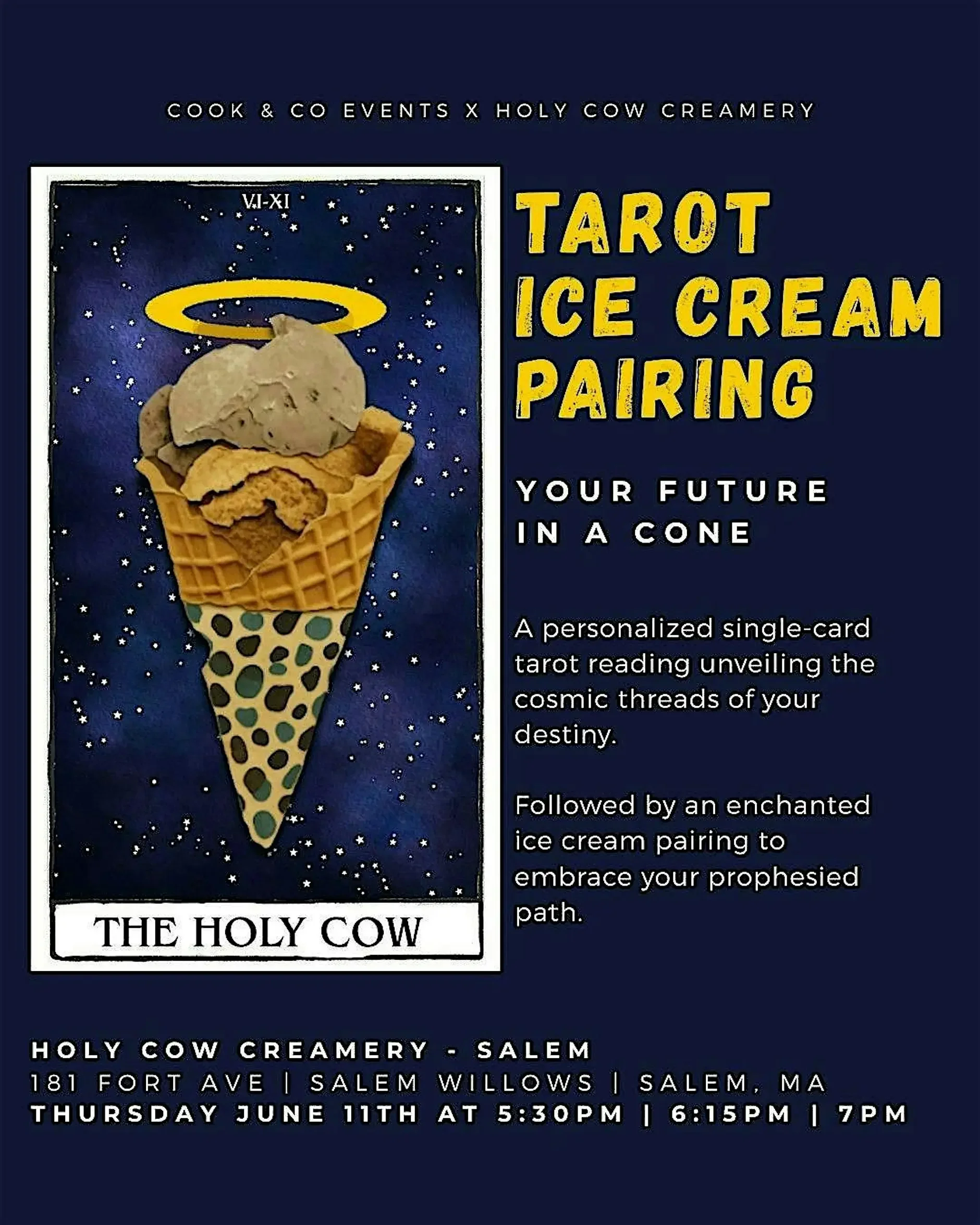 Tarot Ice Cream Pairing at Holy Cow in Salem!