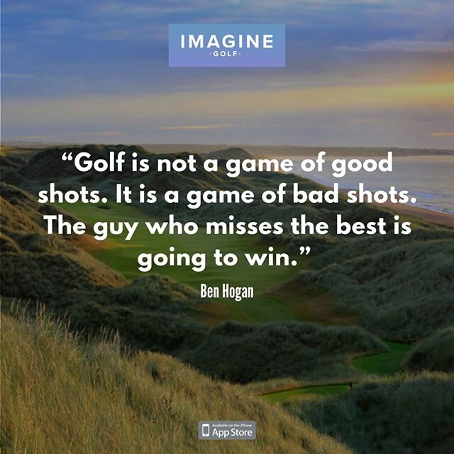 Can tracking your awful shots be a positive thing to do? Listen to today's Daily Drive available in the Imagine Golf app to learn more. &bull;
Imagine Golf is the #1 app for golfers working on their mental game. Think better, score better. Link in bi