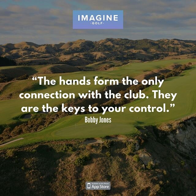 Once you've found your grip, hold on to it. Listen to today's daily drive in the Imagine Golf app to learn more.
&bull;
Imagine Golf is the #1 app for golfers working on their mental game. Think better, score better. Link in bio.
&bull;
#ImagineGolf 