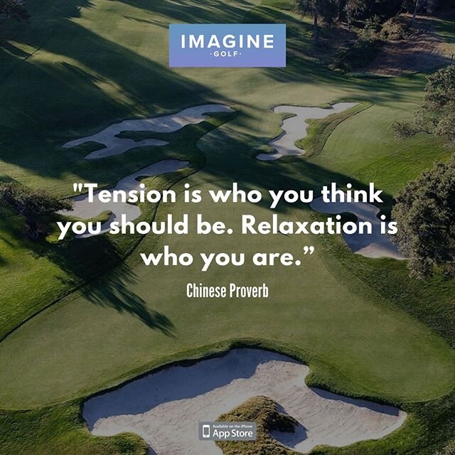 Tension free is the way to be! Listen to today's daily drive available in the Imagine Golf app to learn more.
&bull;
Imagine Golf is the #1 app for golfers working on their mental game. Think better, score better. Link in bio.
&bull;
#ImagineGolf #Da