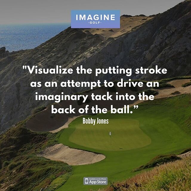 When hammering a nail into the wall do you look at the hammer or the nail? Listen to today's daily drive available in the Imagine Golf app to learn more about the tap-a-tack putting method.
&bull;
Imagine Golf is the #1 app for golfers working on the