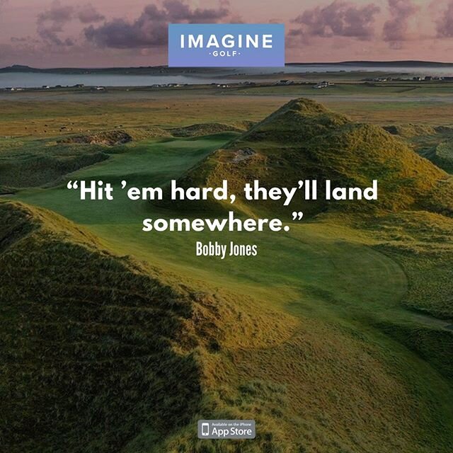 Relax, trust your decision, and it'll land somewhere. Listen to today's daily drive available in the Imagine Golf app to learn more about the best advice Bobby Jones received.
&bull;
Imagine Golf is the #1 app for golfers working on their mental game