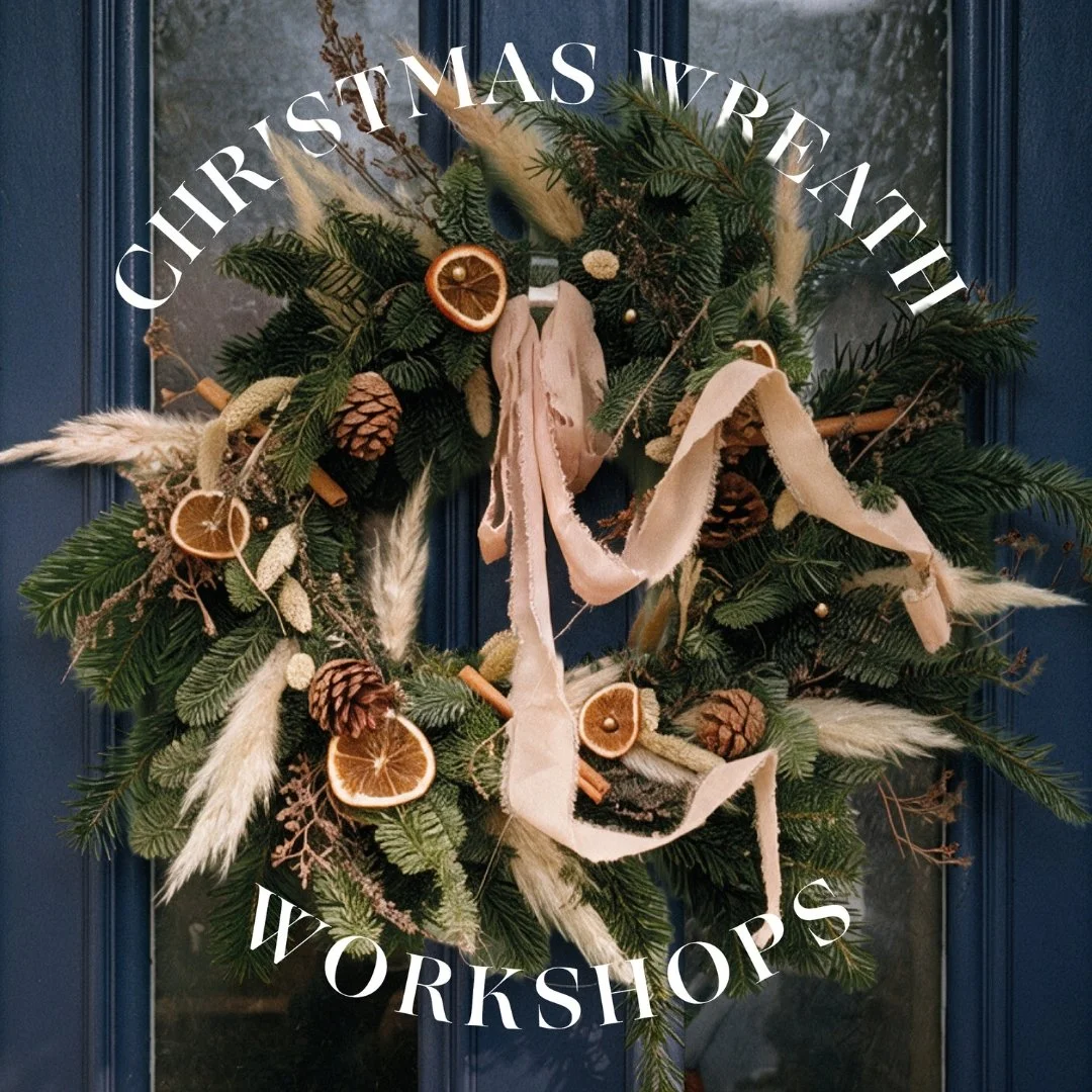 Little Bloom Room Christmas wreath workshop campaign