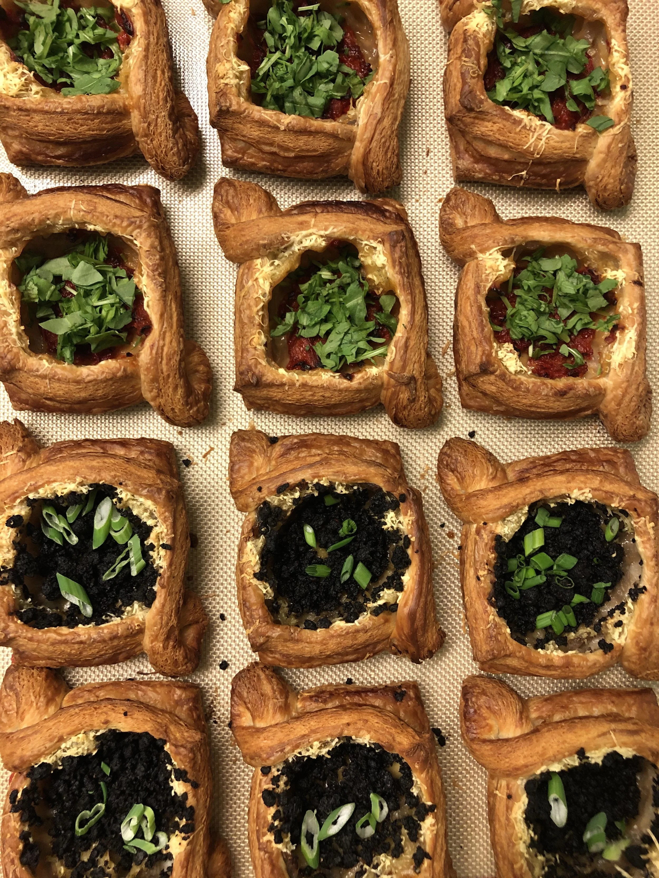  Roasted Red Pepper &amp; Mushroom Savory Pastries 