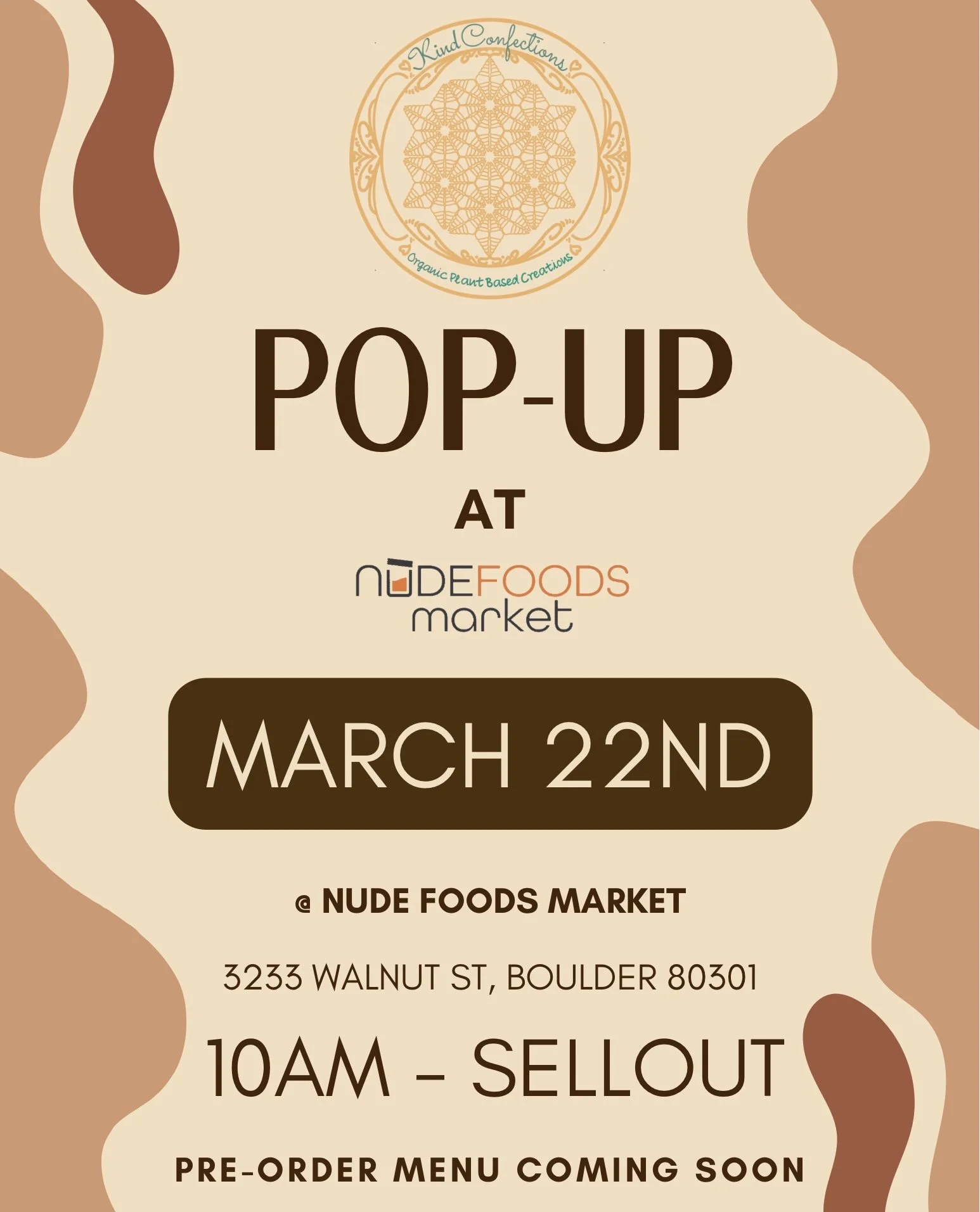 POP-UP @ NUDE FOODS MARKET, 10AM-SELLOUT