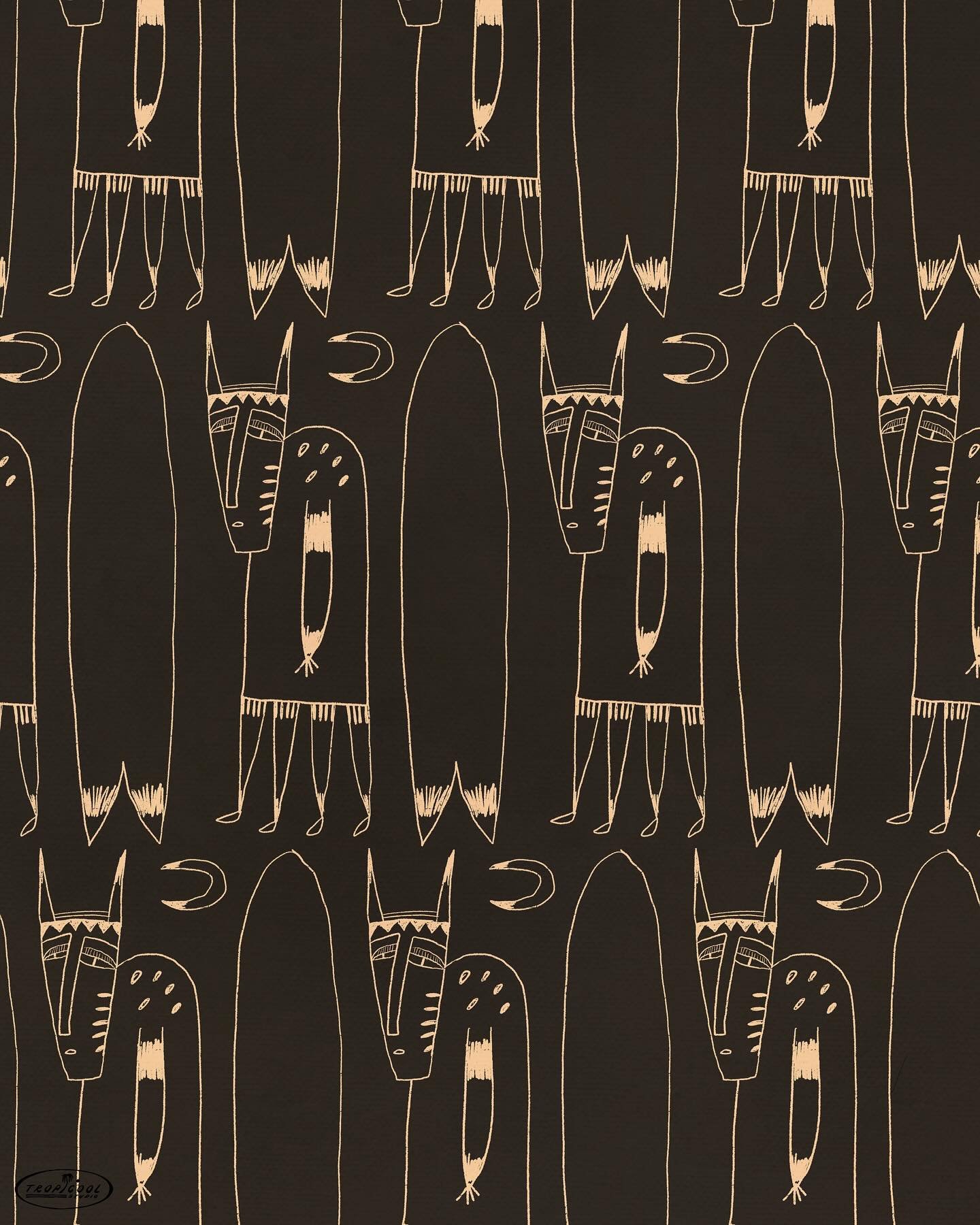 Who are these weird little hunched back masked creatures? 🌚 Not sure, but I&rsquo;m having so much fun drawing them. 

It&rsquo;s so fun to bring some randomness to my &ldquo;surf art&rdquo; and integrate elements that don&rsquo;t quite make sense a