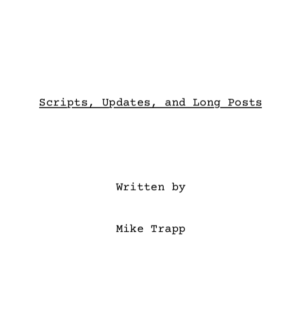 A Blog? Really? Now?