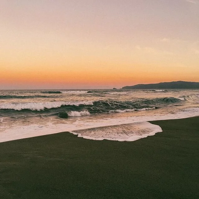 Sunset walks by the sea. 🌊✨